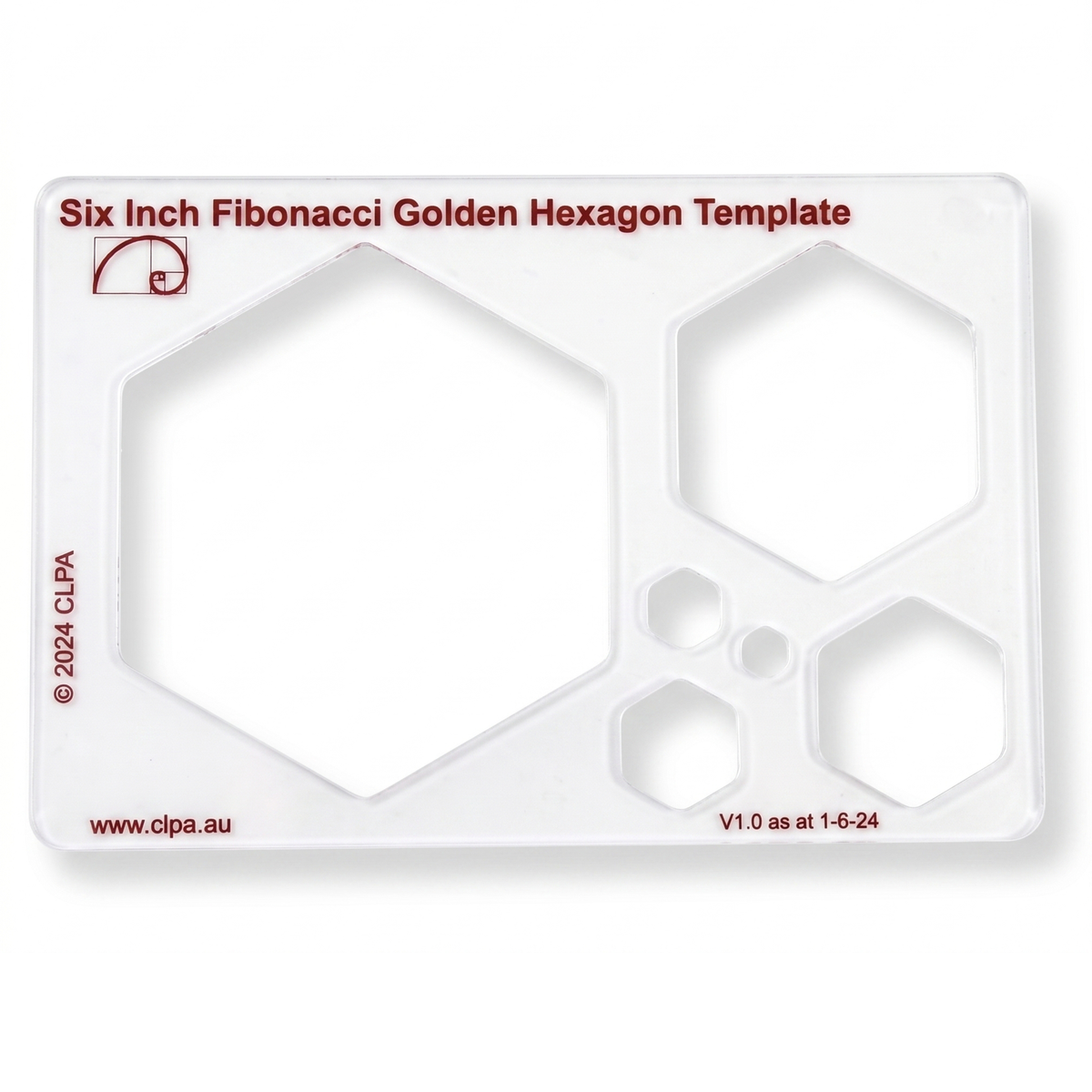 CLPA 6" Hexagon Stencil Template — Golden Ratio
