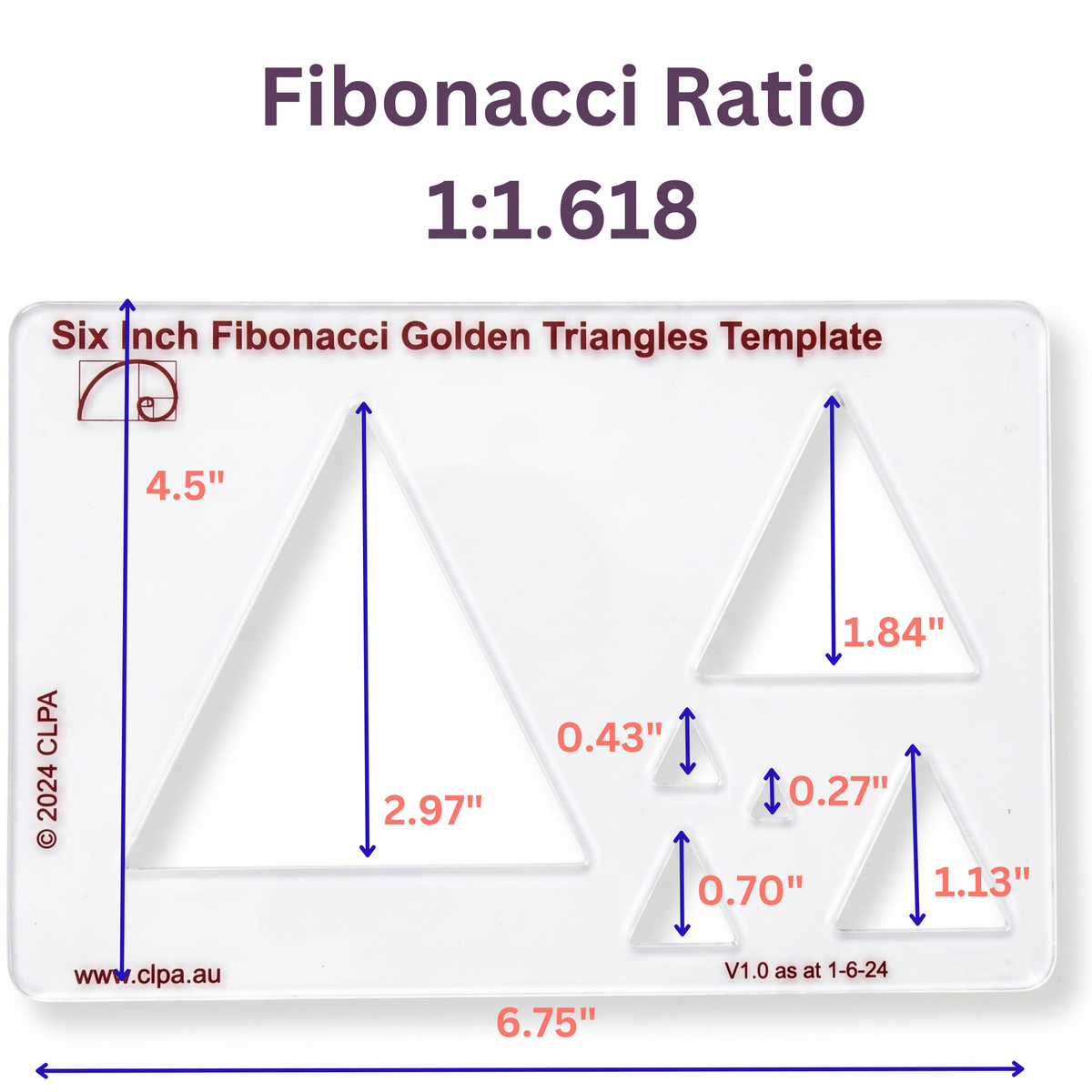 CLPA Fibonacci 3-Piece Set — Triangle, Pentagon & Hexagon