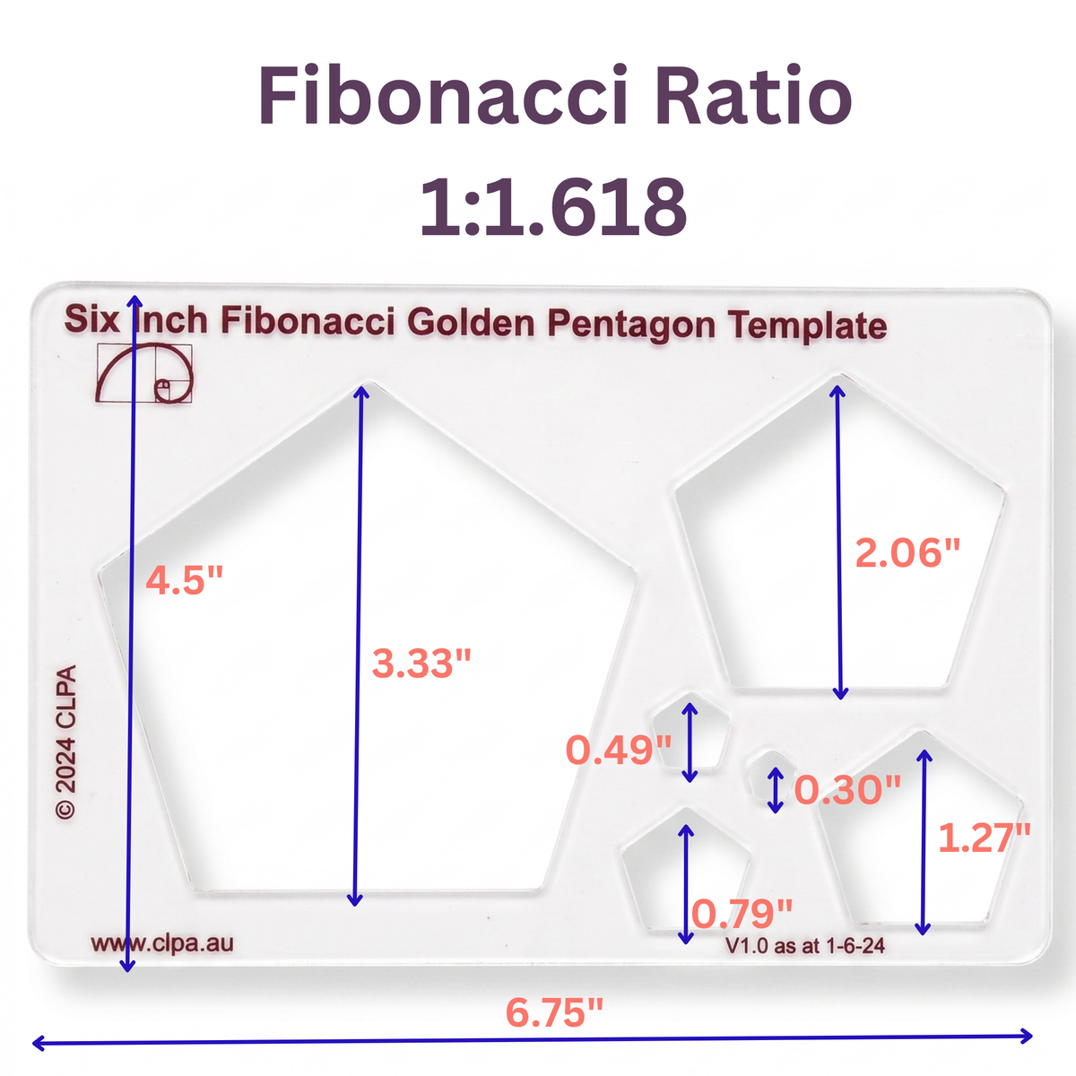 CLPA Fibonacci 3-Piece Set — Triangle, Pentagon & Hexagon