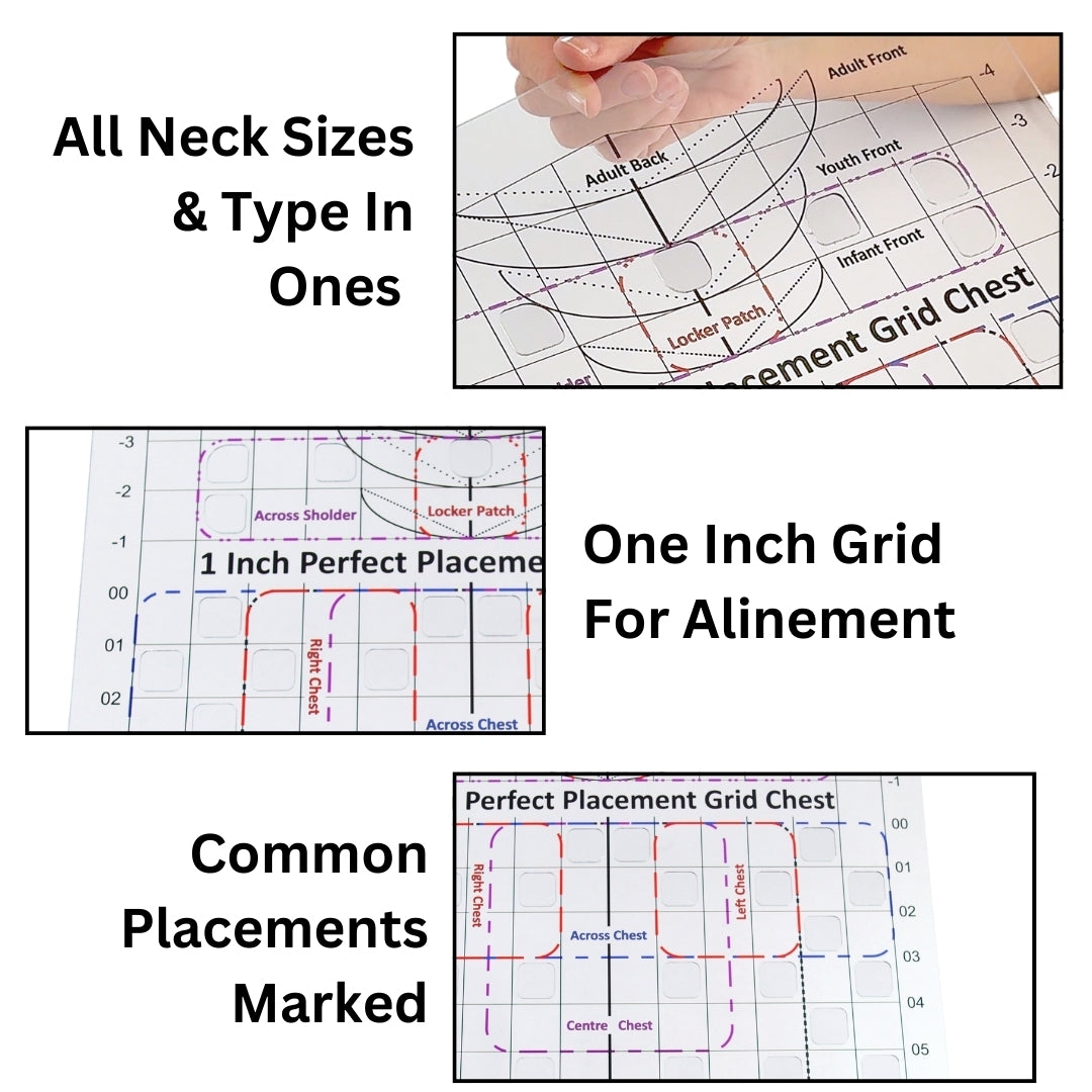 T-Shirt Ruler — Full Shirt Coverage dimensions and scale reference