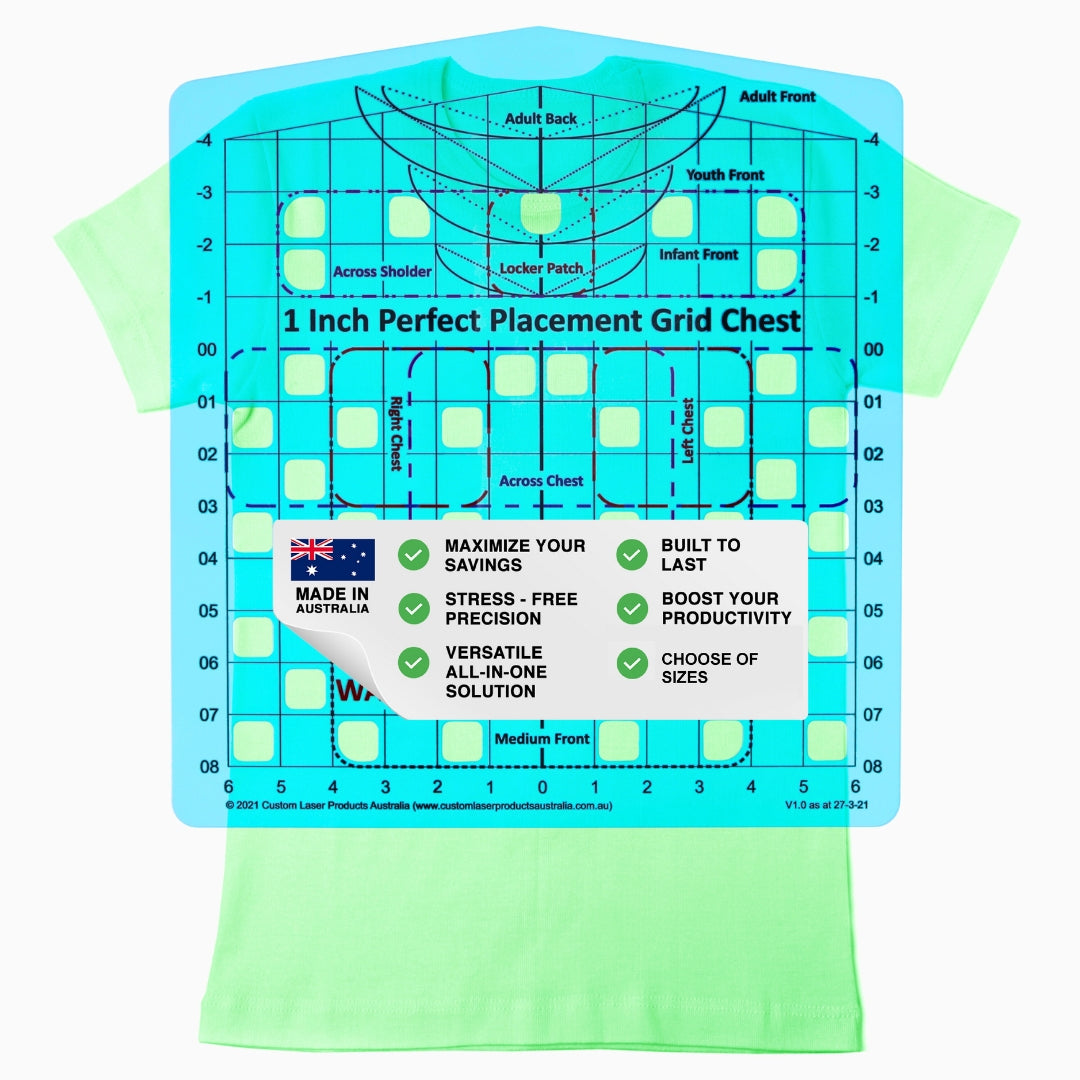 Perfect Placement Grid - Chest – Custom Laser Products Australia