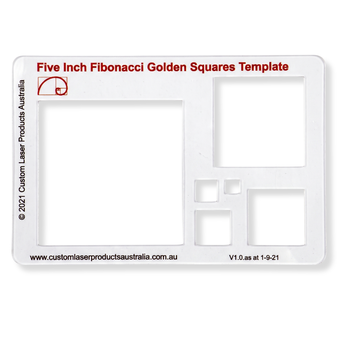 CLPA 5" Fibonacci Square Stencil Template