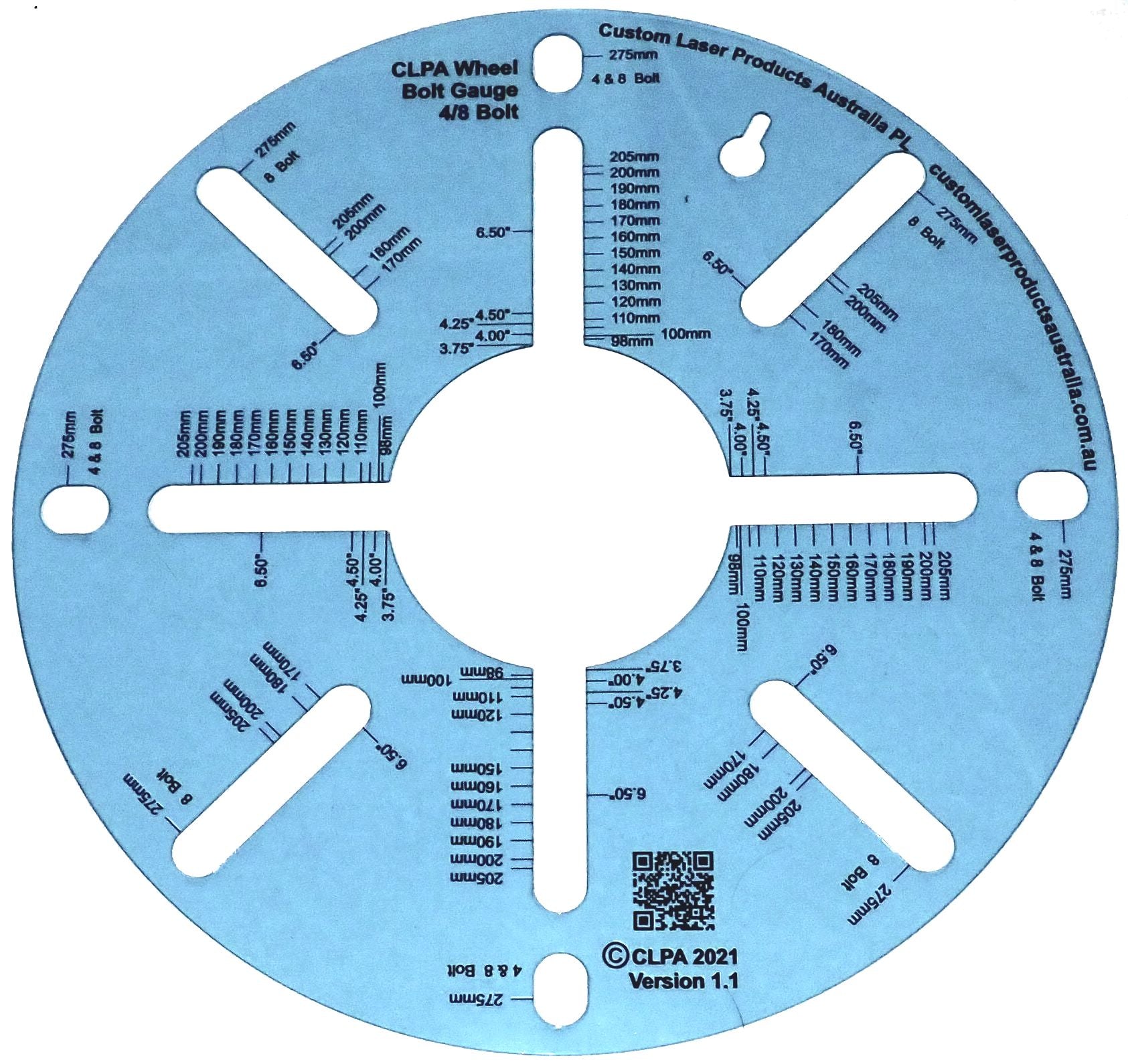 4 and 8 Stud Wheel Bolt Pattern Gauge — primary product image