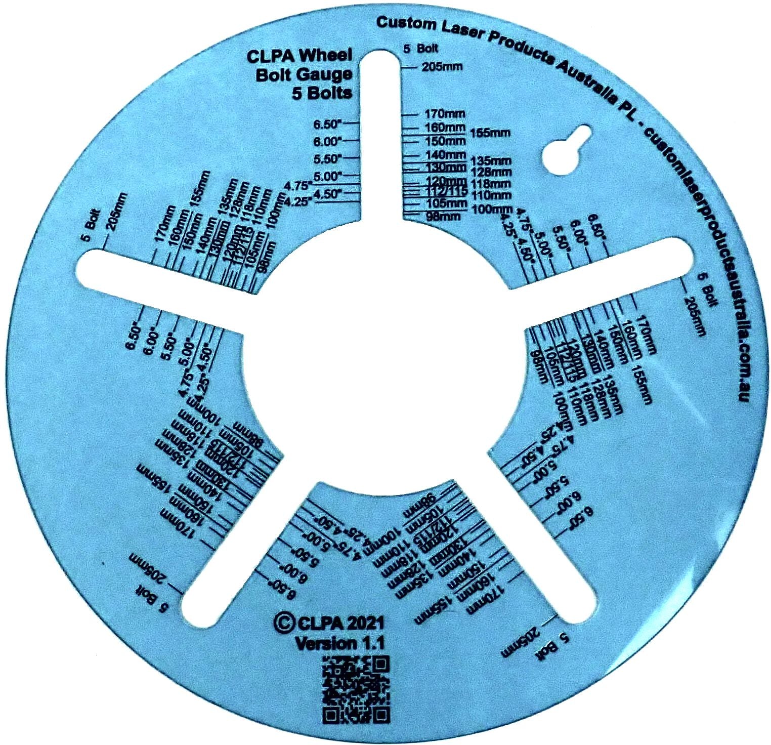 5 Stud Wheel Bolt Pattern Gauge — primary product image