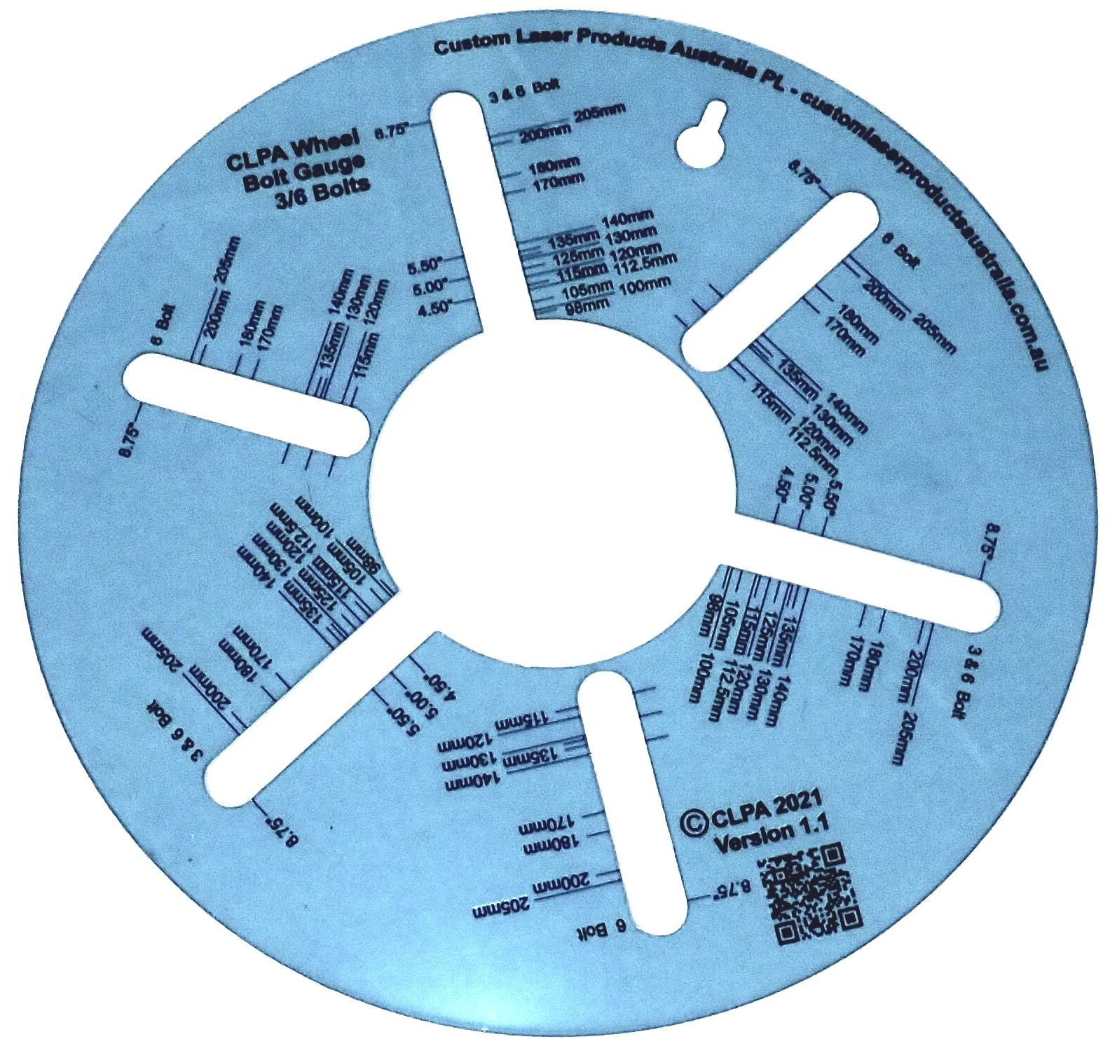 3 and 6 Stud Wheel Bolt Pattern Gauge — primary product image