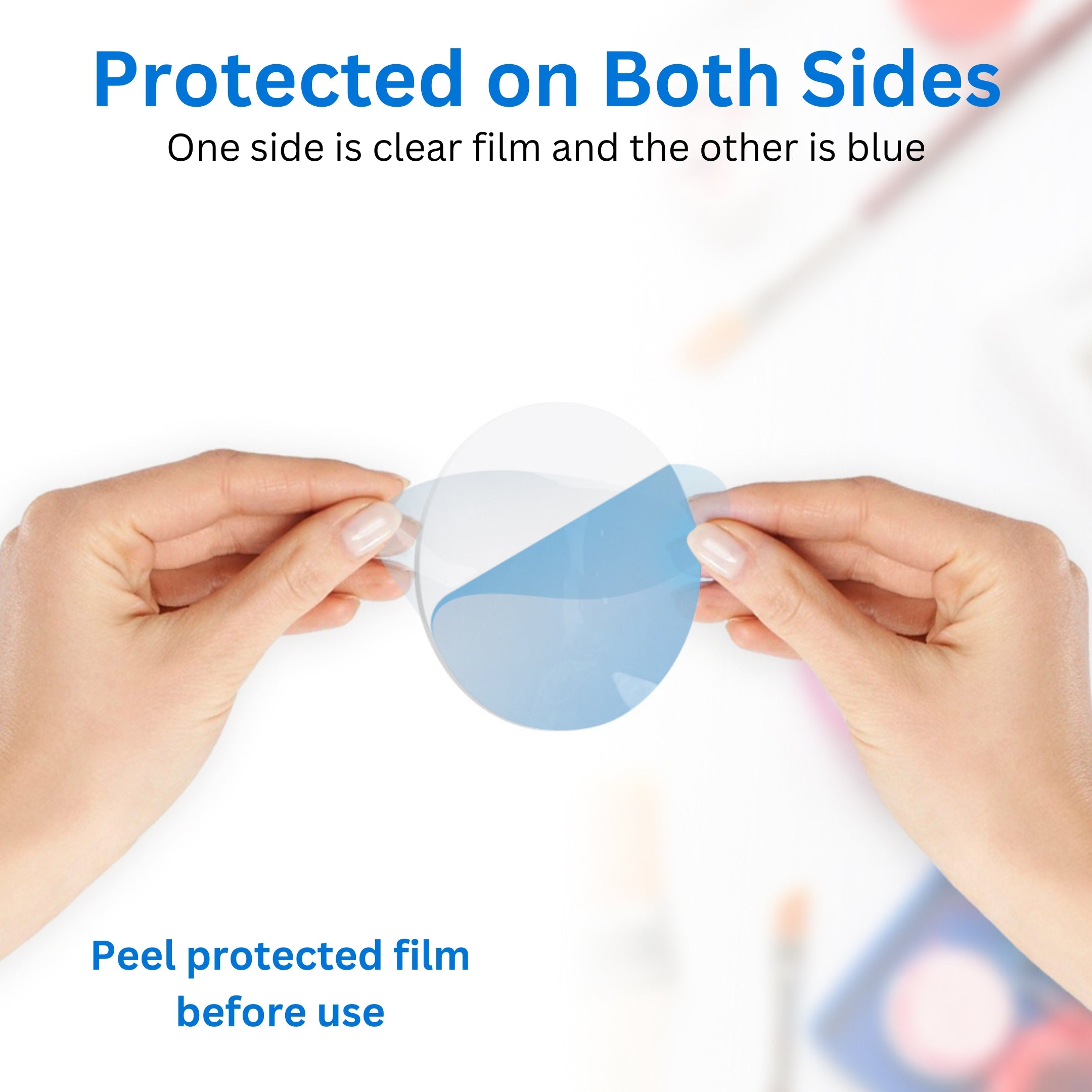 3.75" Clear Craft Circles for crafters, schools and studios