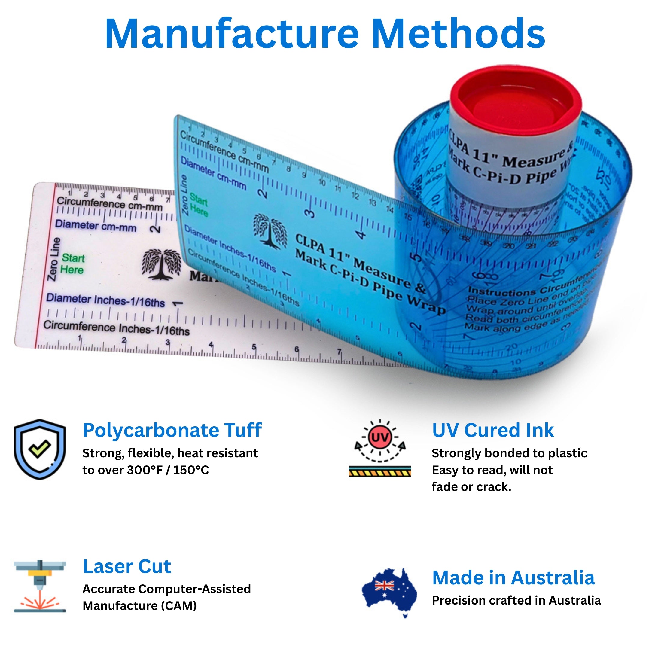 CLPA Pipe Wrap — 11" Wrap-Around Pipe Marking Tool