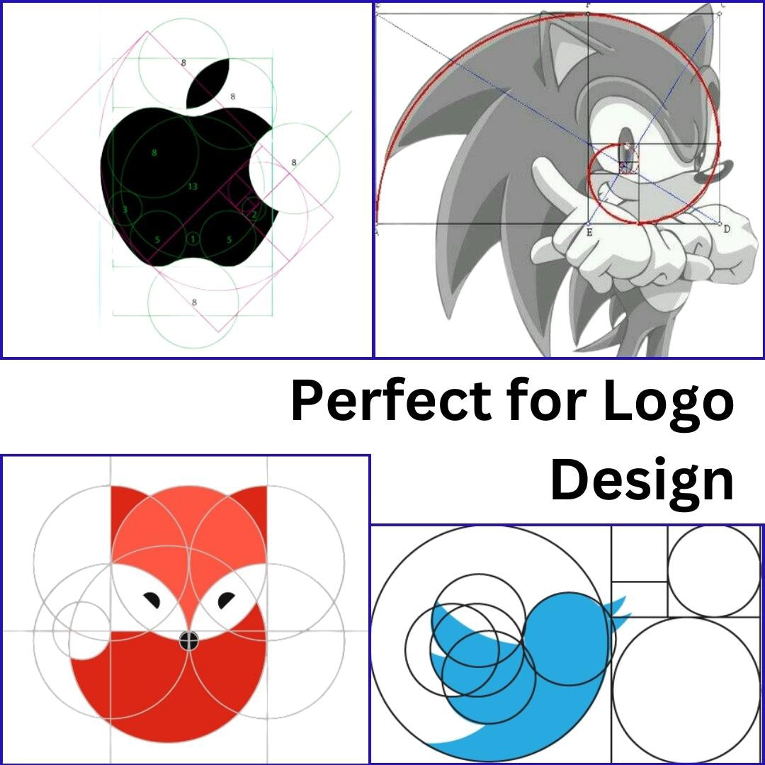 Fibonacci Circle/Square/Star Drawing Template