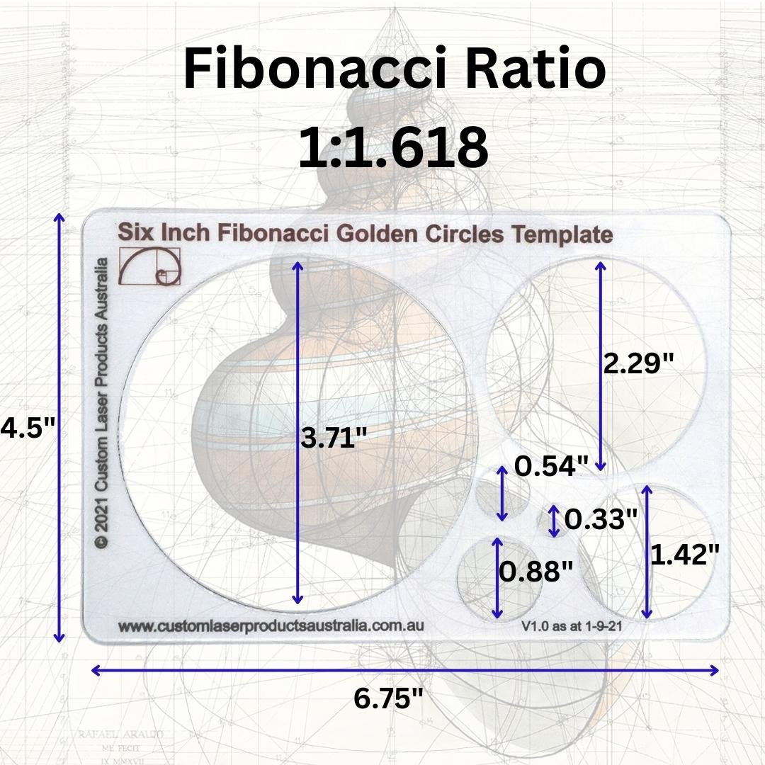 Fibonacci Circle/Square/Star Drawing Template