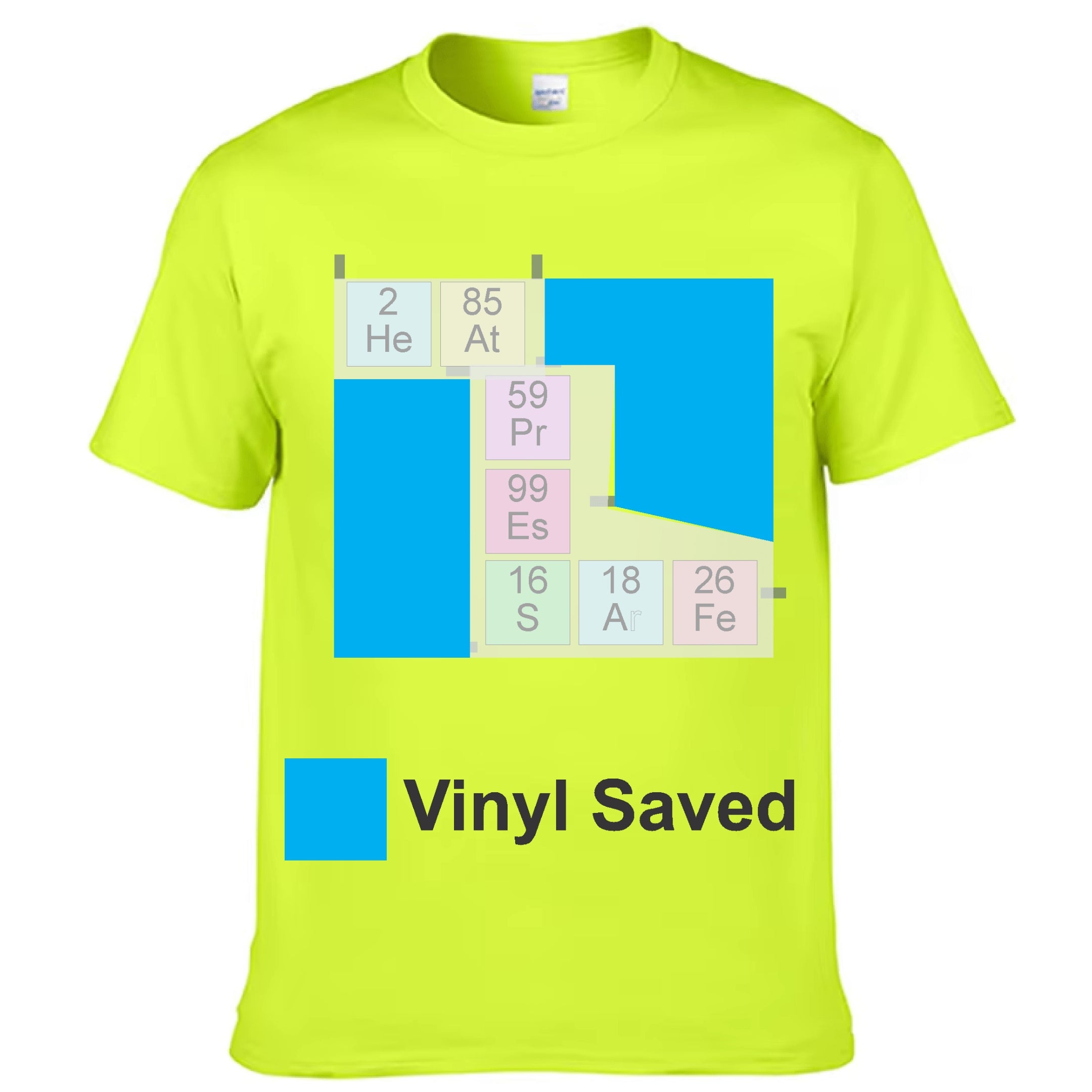 Heat Press Safe T-Shirt Ruler — Neck & Chest Placement dimensions and scale reference