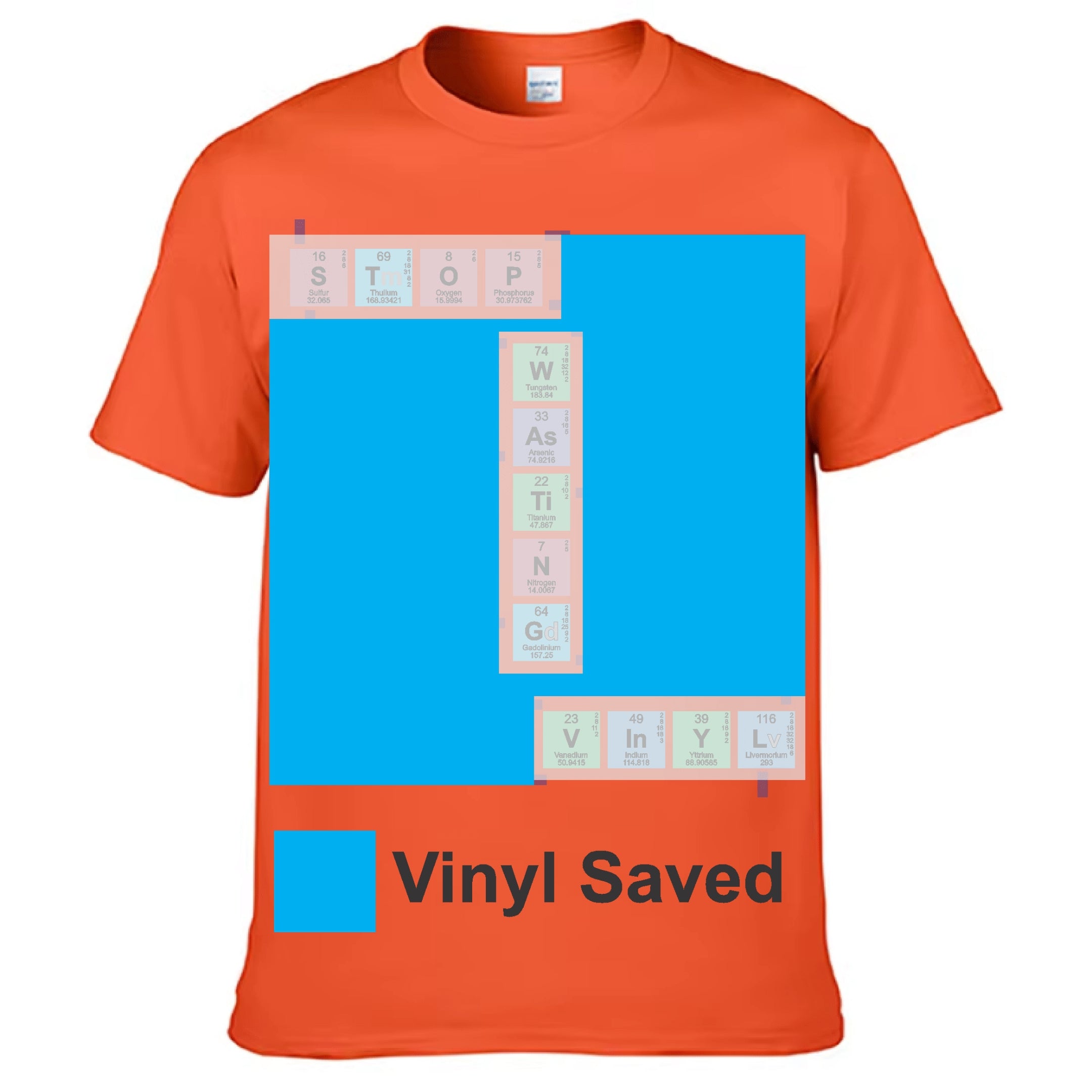Heat Press Safe T-Shirt Ruler — Full Shirt + Heat Safe dimensions and scale reference