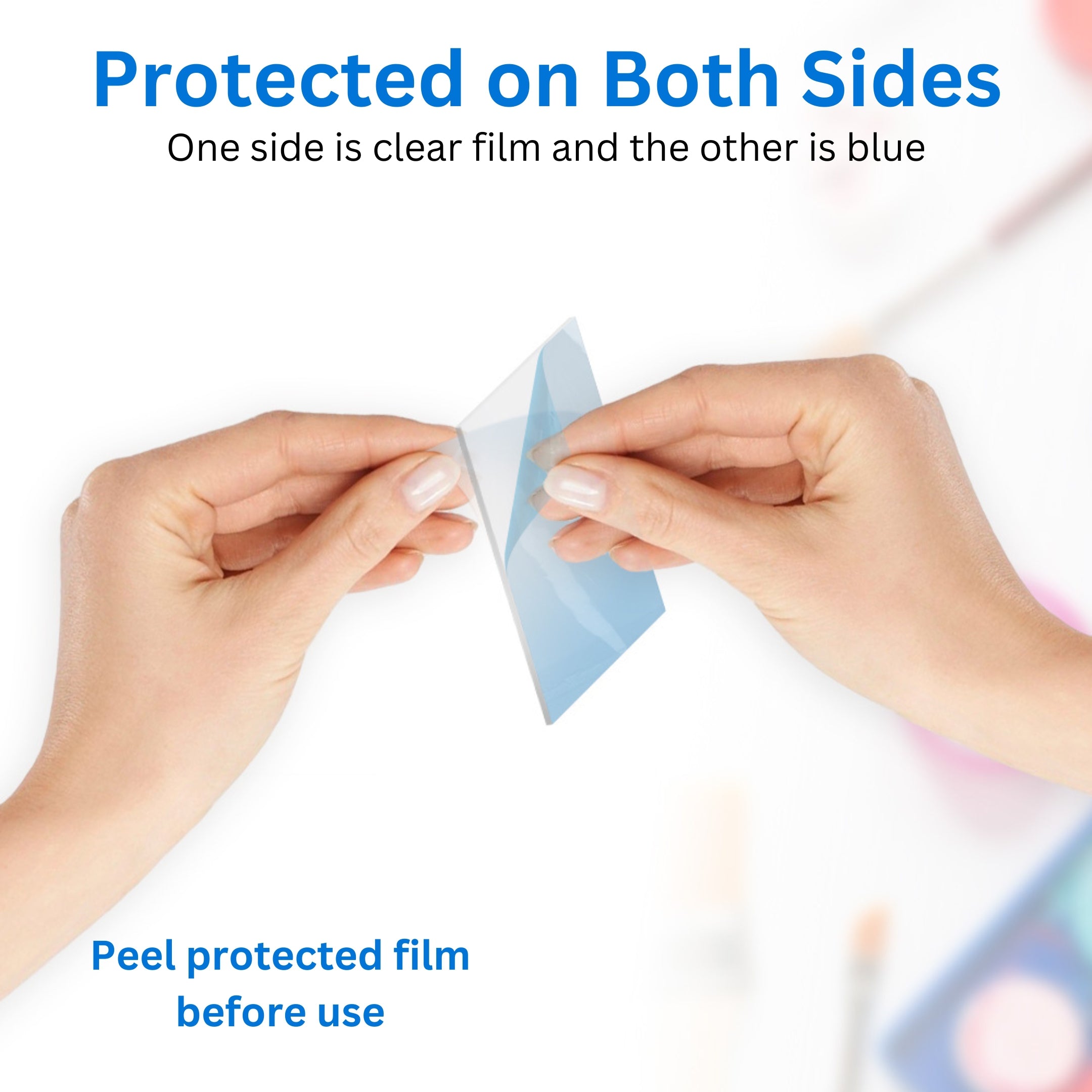 3.75" Clear Craft Squares — 12-Pack PETG Blanks for crafters, schools and studios