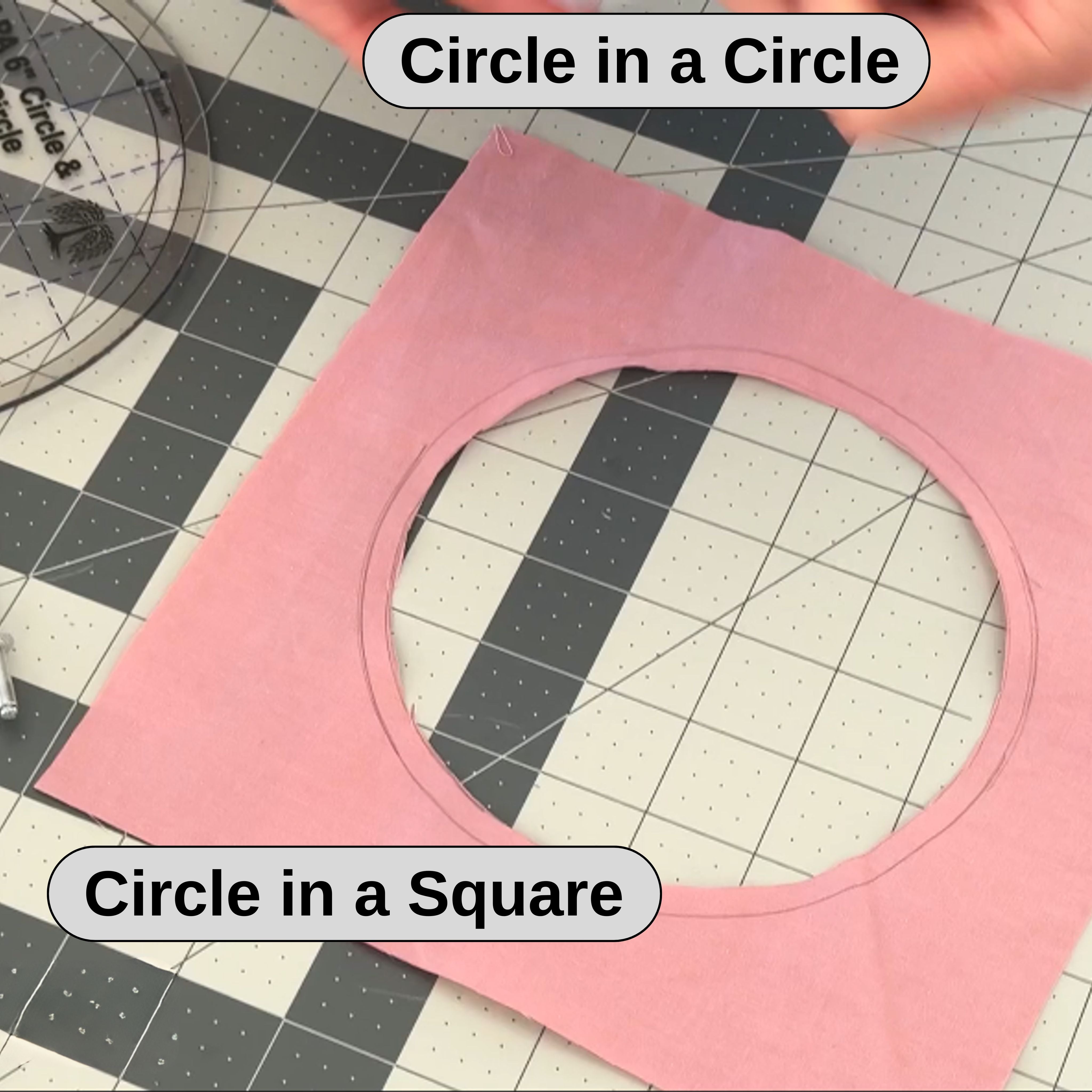 6" Circle Quilting Template for quilters and fabric artists