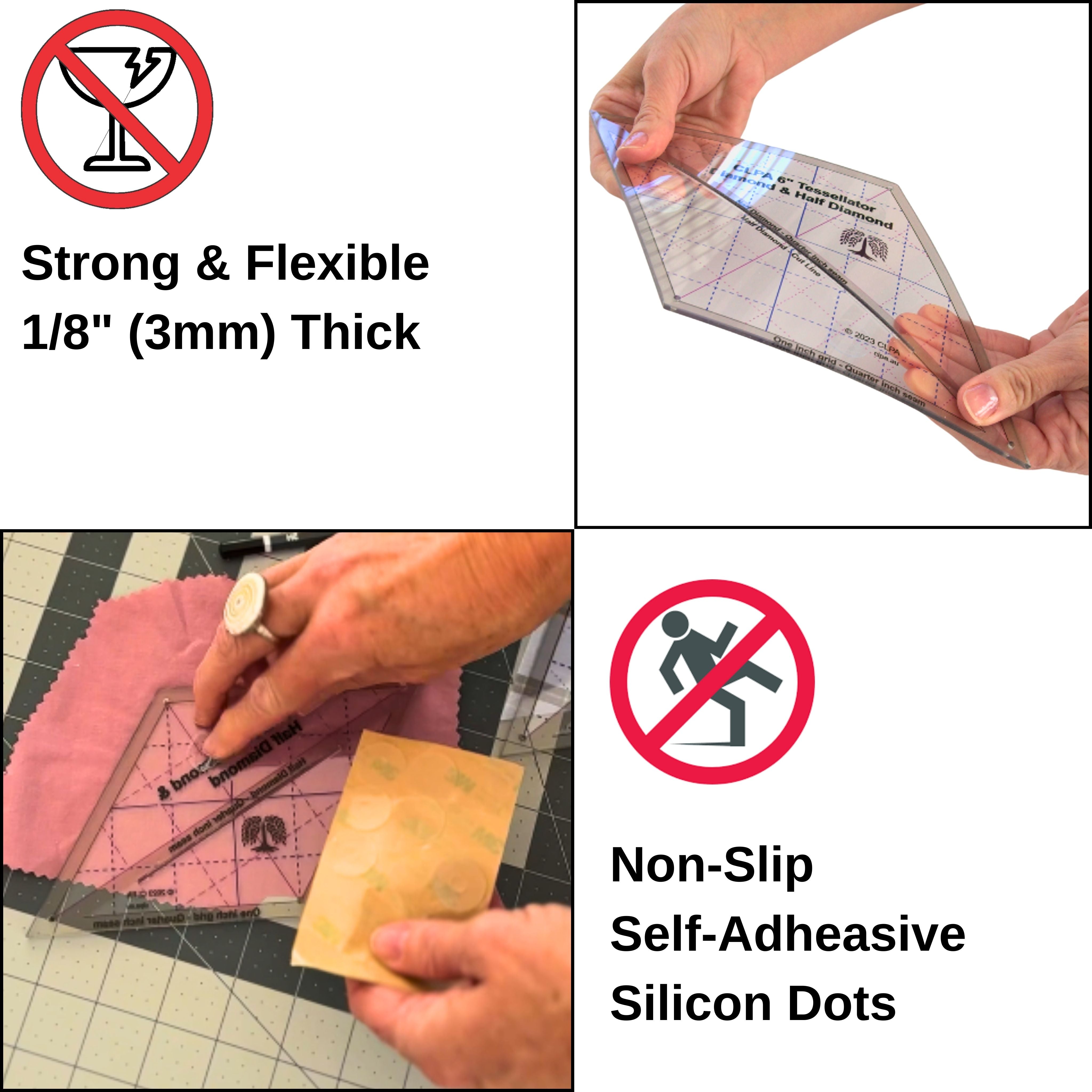 3" Tessellator Quilting Template compatibility and use cases