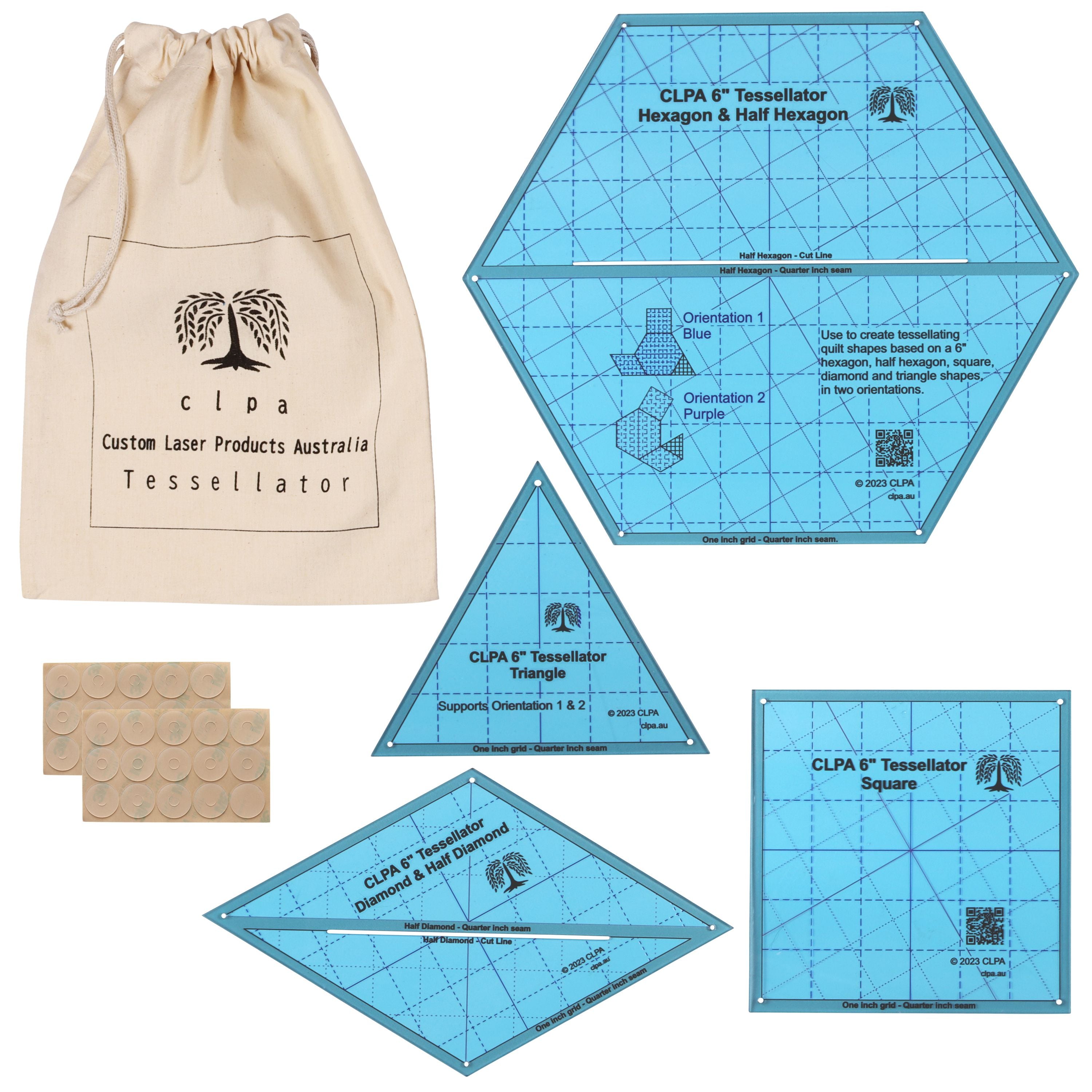 6" Tessellator Quilting Template — primary product image