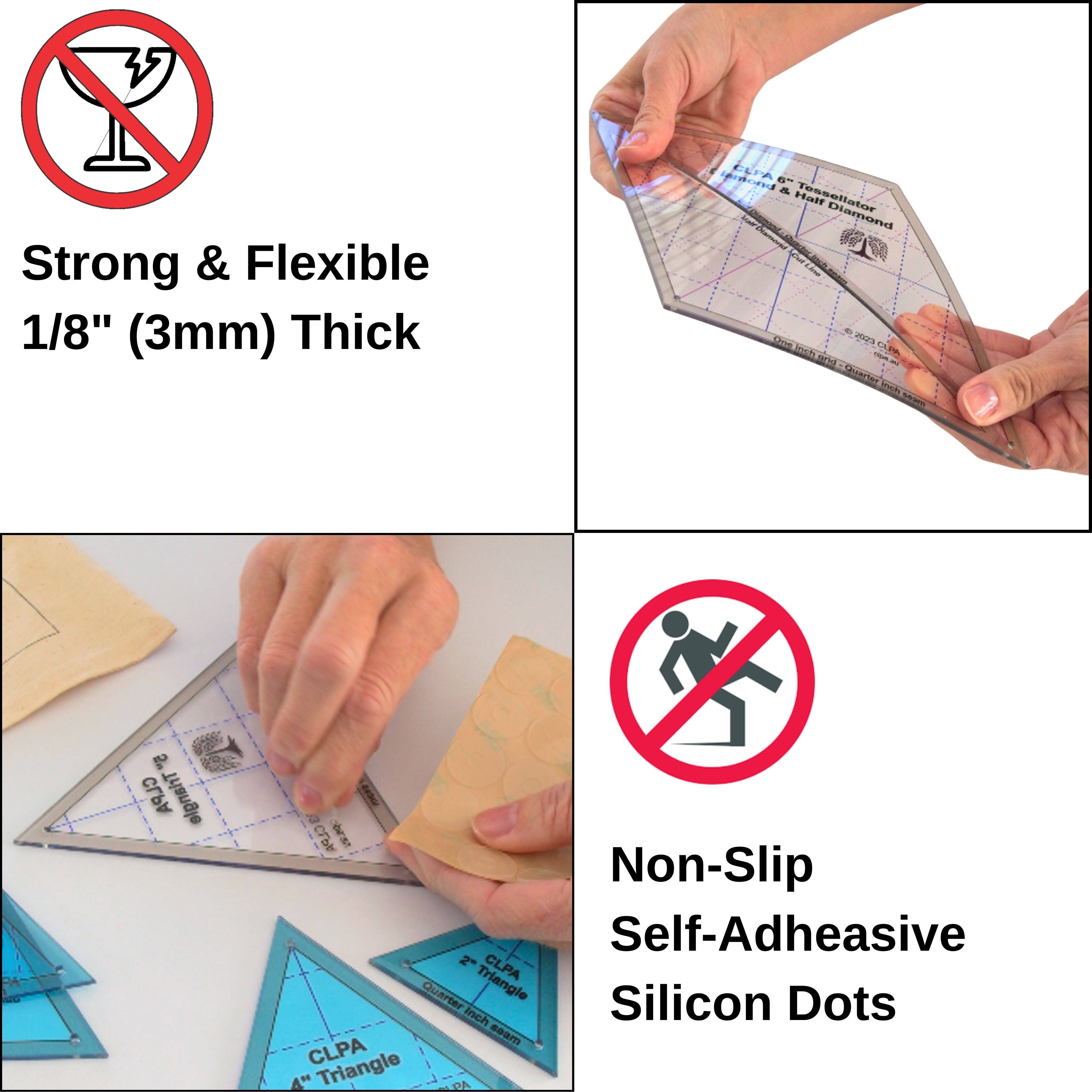6" Triangle Quilting Template compatibility and use cases