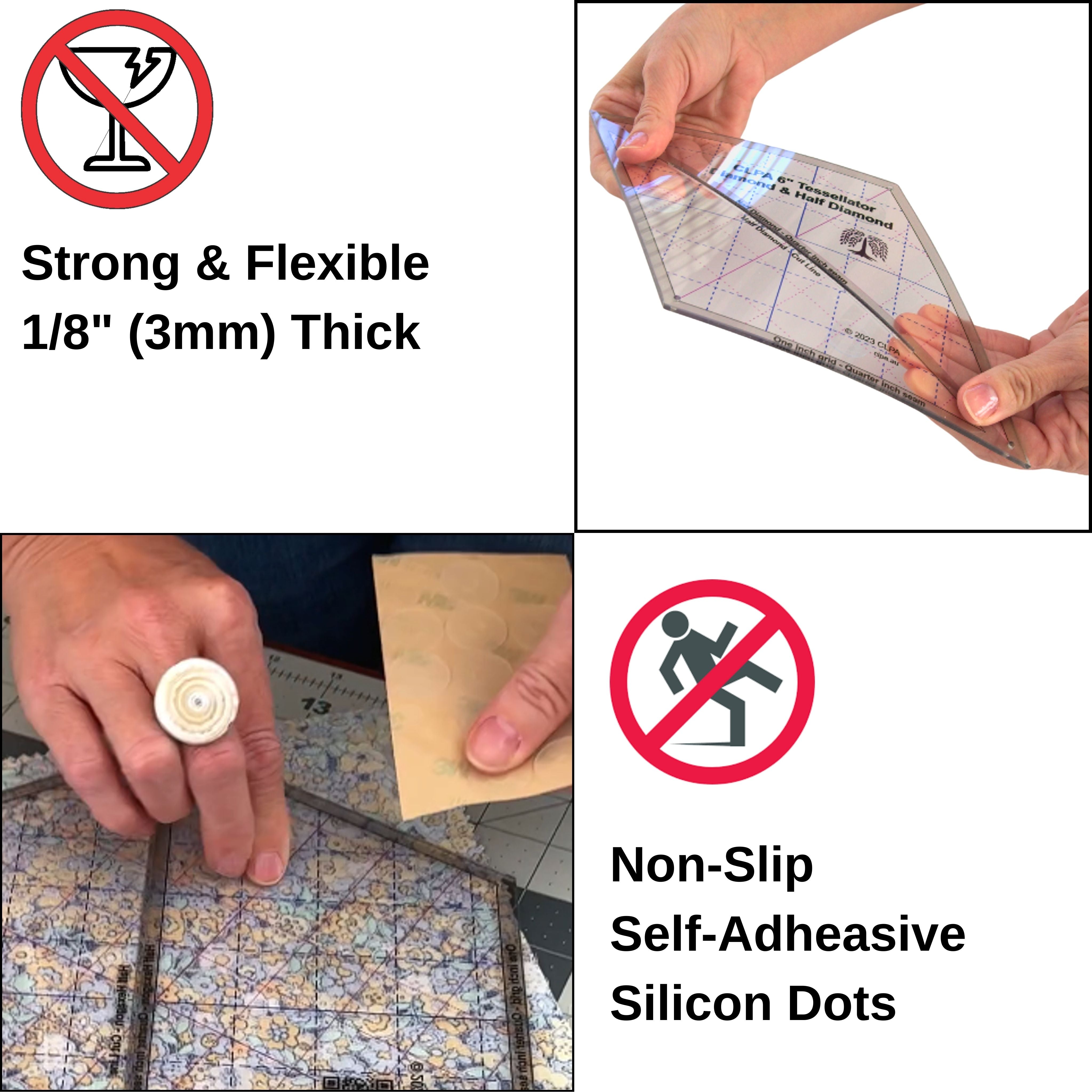 6" Hexagon Quilting Template pack contents and what's included