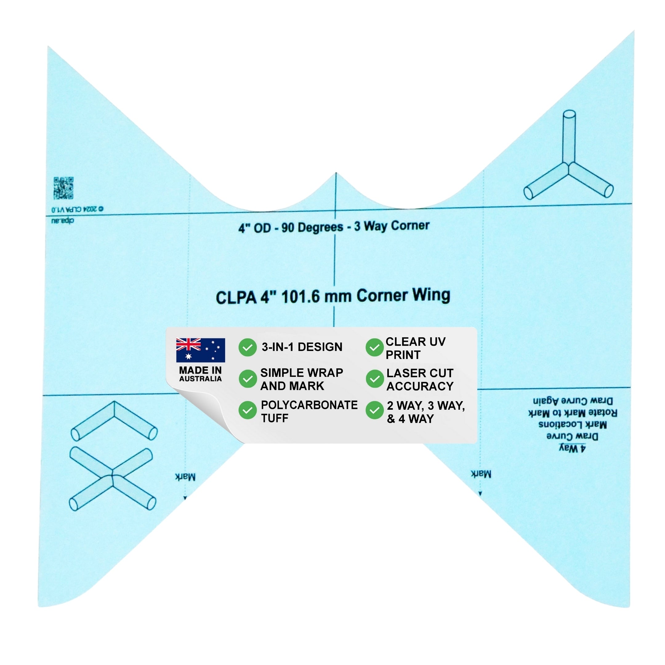 Corner Wing — 4" OD Pipe — primary product image