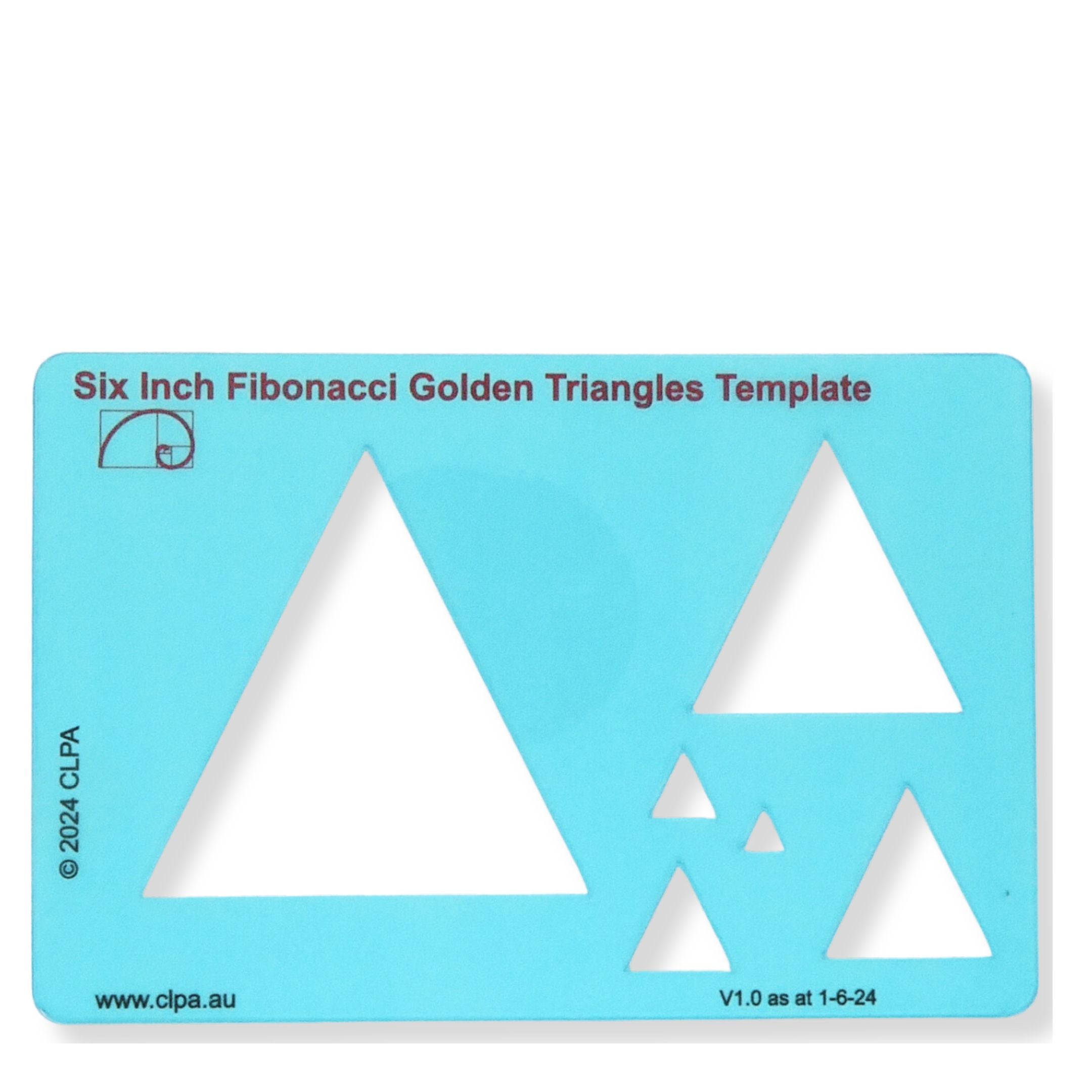6" Triangle Stencil Template — Golden Ratio — primary product image