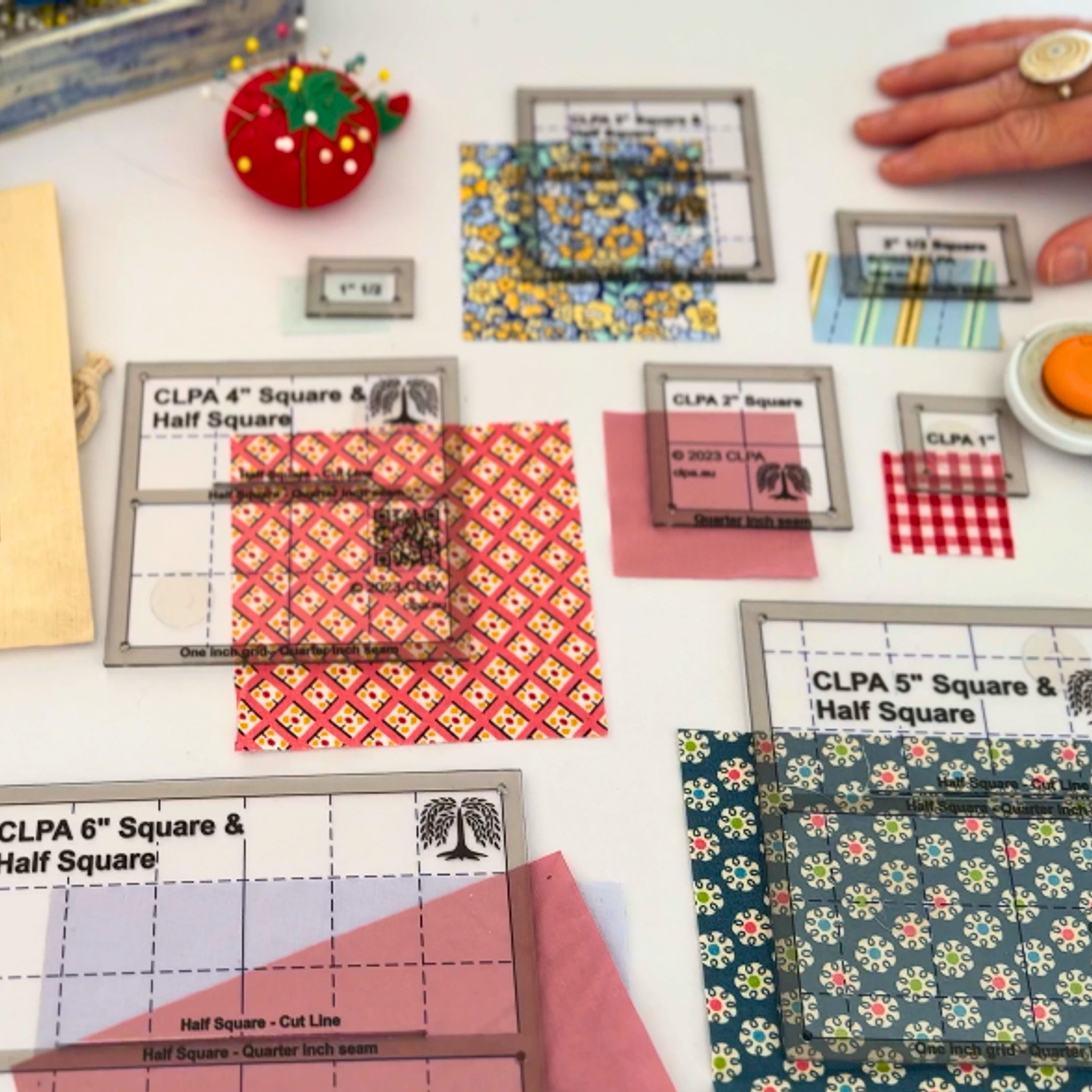 6" Square Quilting Template for quilters and fabric artists