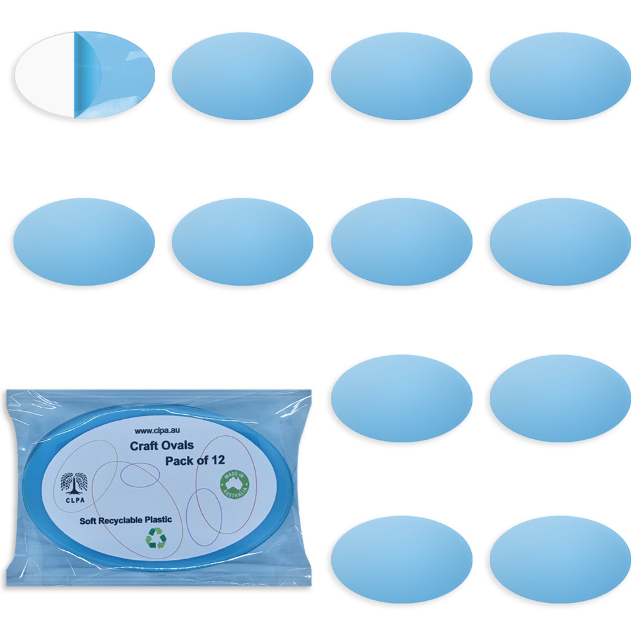 3.75" Clear Craft Ovals — primary product image