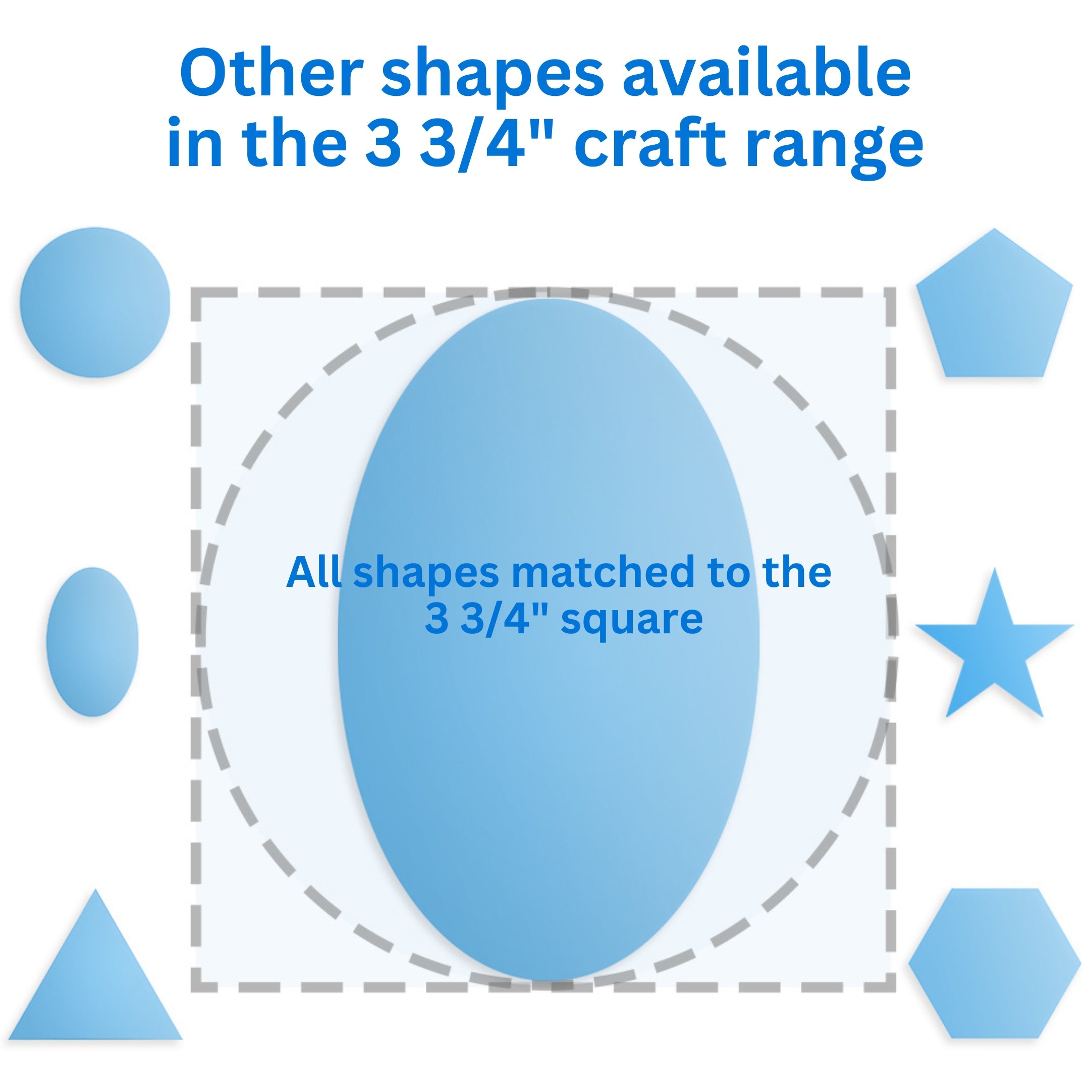 3.75" Clear Craft Ovals for crafters, schools and studios