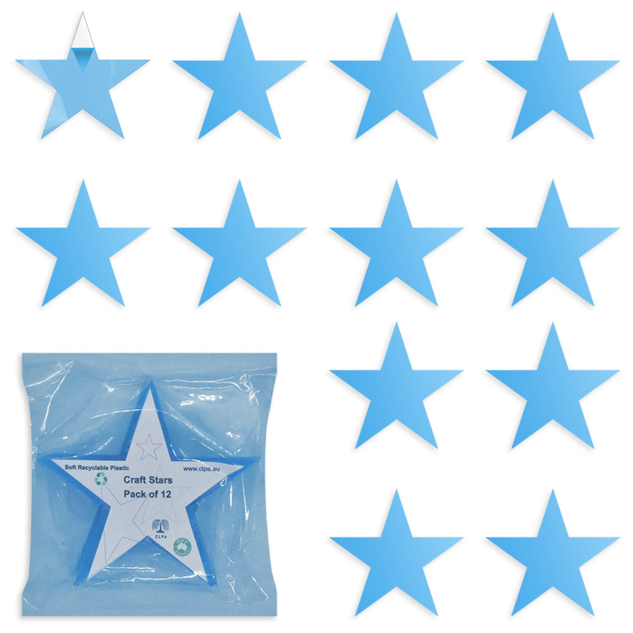 3.75" Clear Craft Stars — primary product image