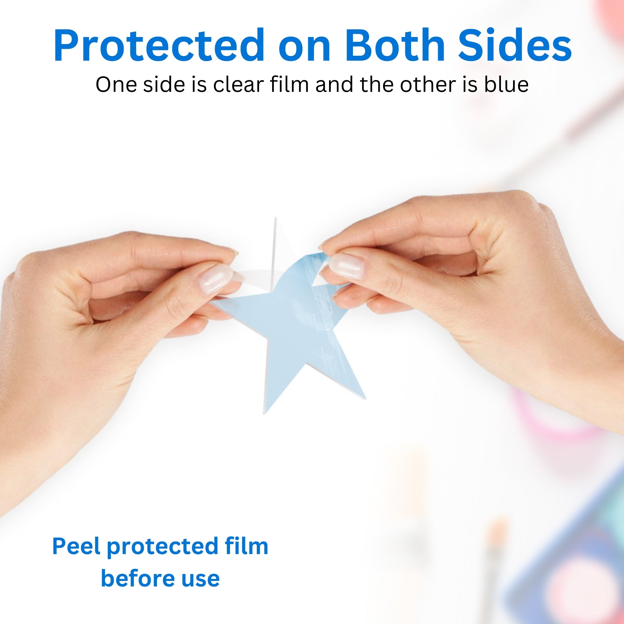 3.75" Clear Craft Stars for crafters, schools and studios