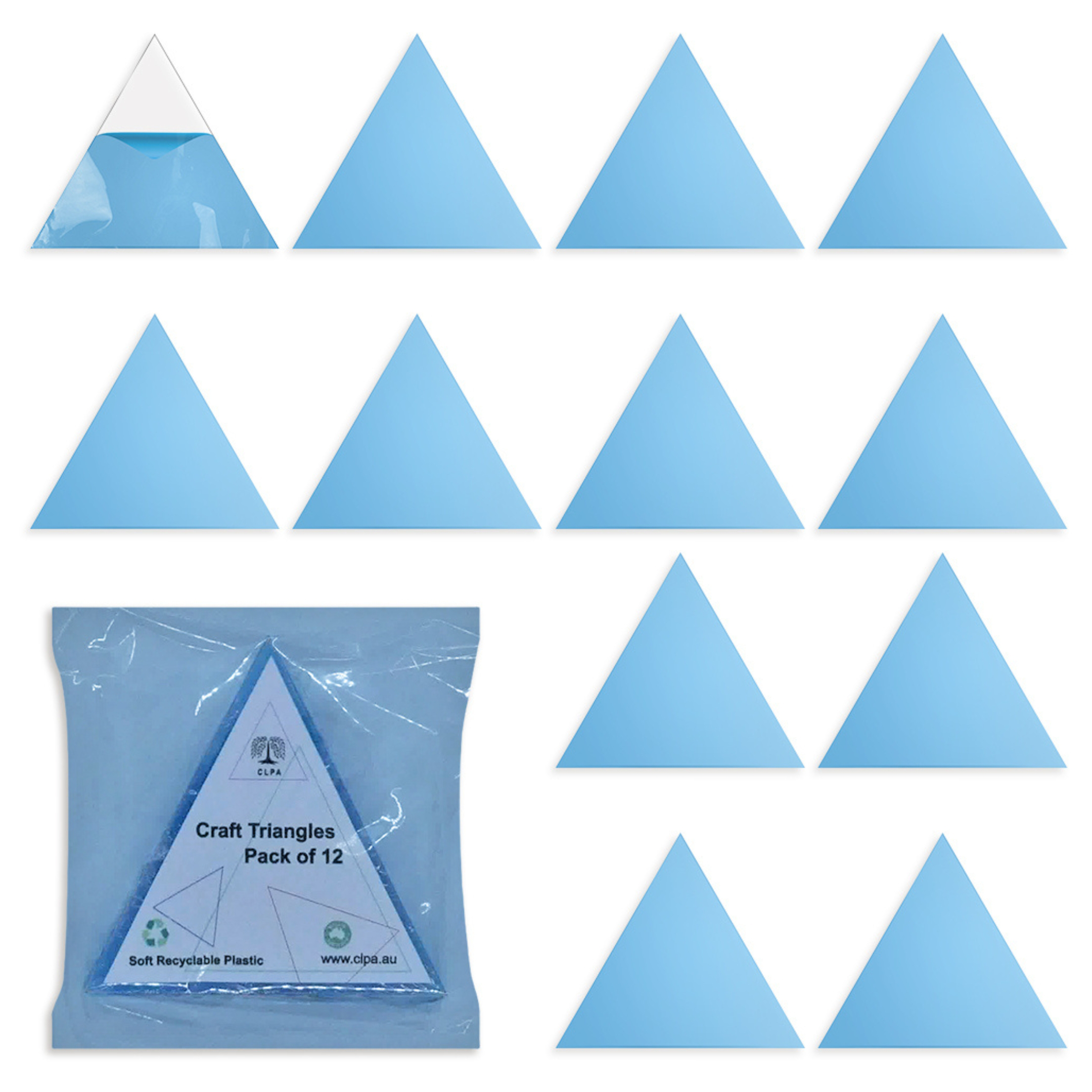 3.75" Clear Craft Triangles — primary product image