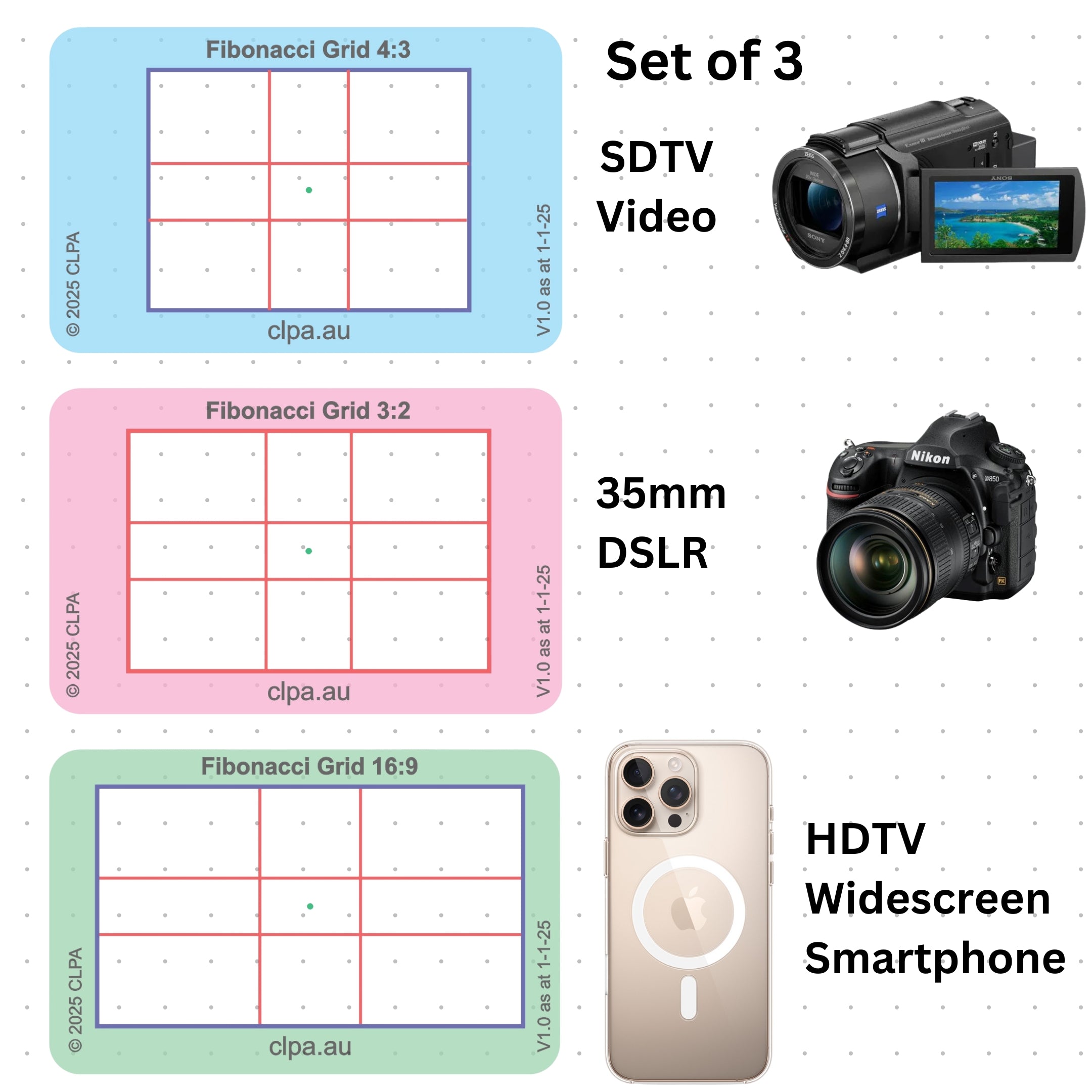 Fibonacci Grid Viewfinder in use — photographic composition viewfinder