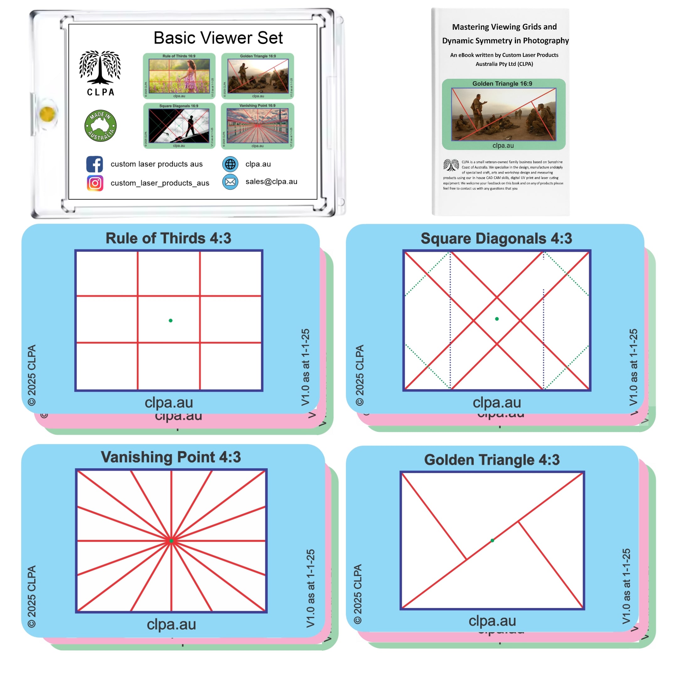Photographic Viewfinder Set — Basic Grids — primary product image