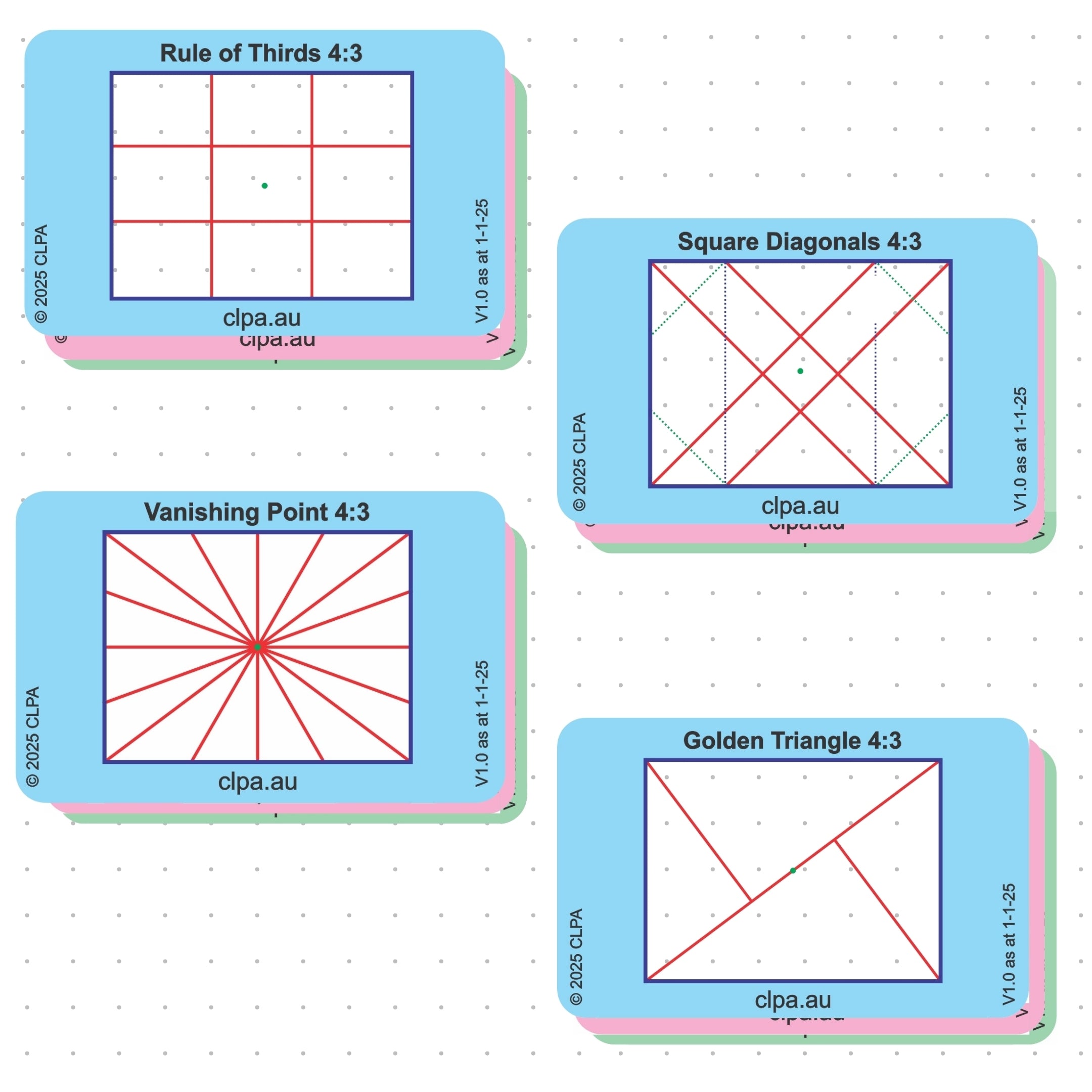 Photographic Viewfinder Set — Full Collection in use — photographic composition viewfinder