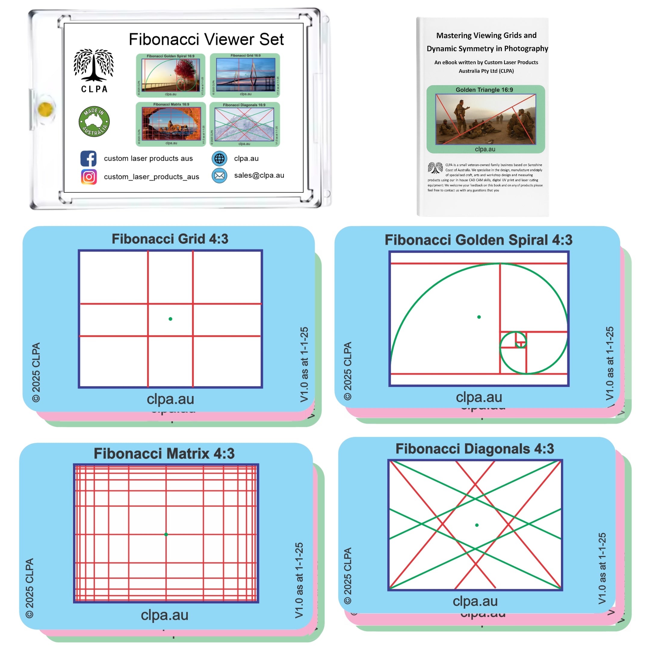 Photographic Viewfinder Set — Fibonacci — primary product image