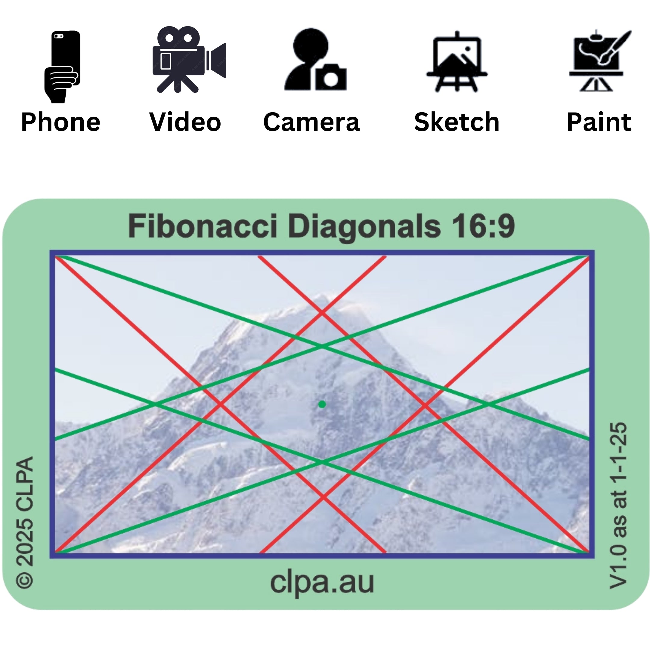 Photographic Viewfinder Set — Fibonacci for photographers, artists and filmmakers