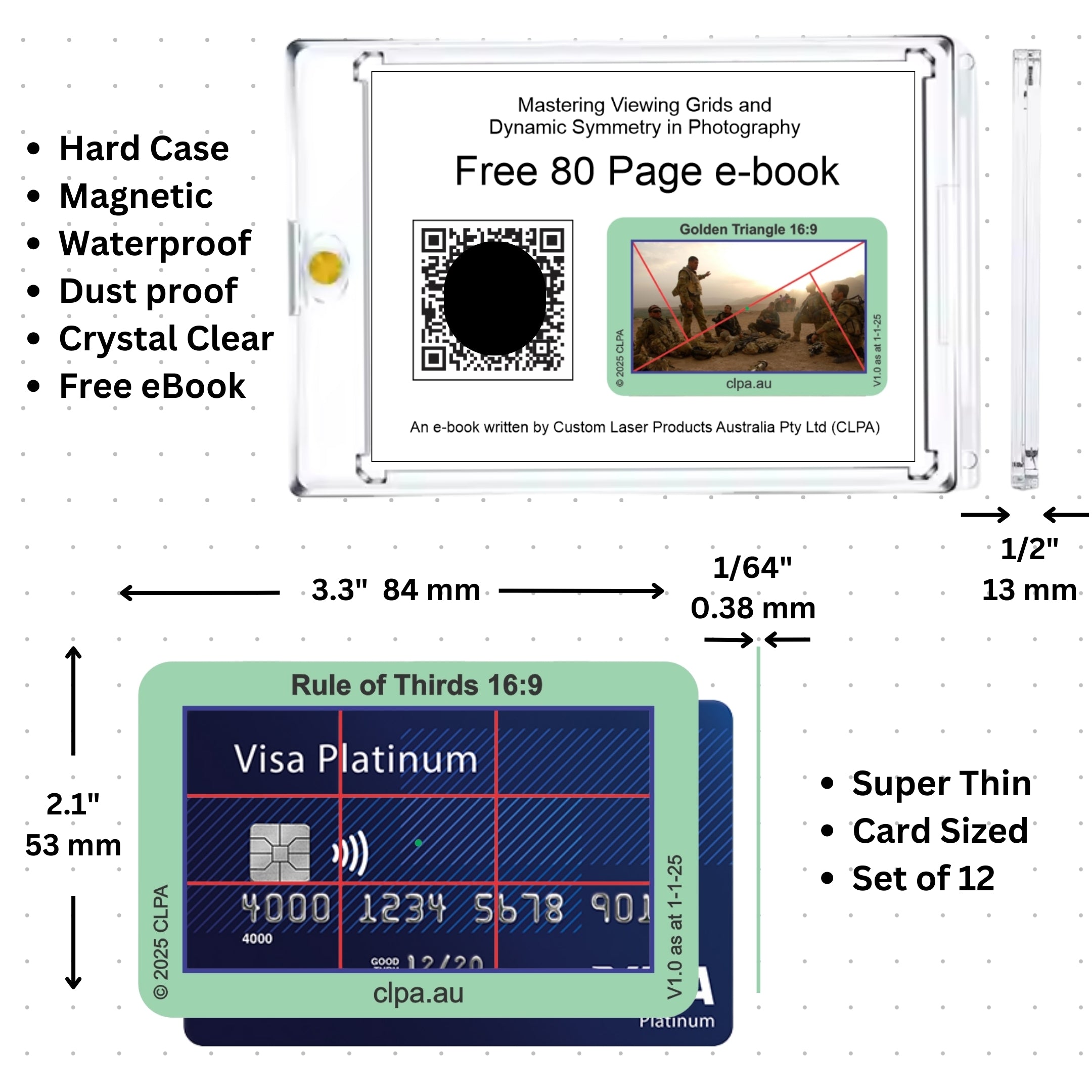 Photographic Viewfinder Set — Fibonacci alternative angle and detail view