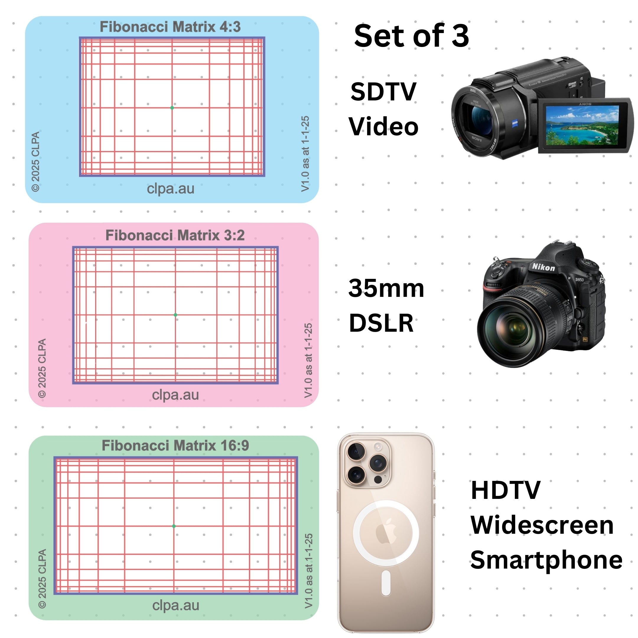 Fibonacci Matrix Viewfinder in use — photographic composition viewfinder