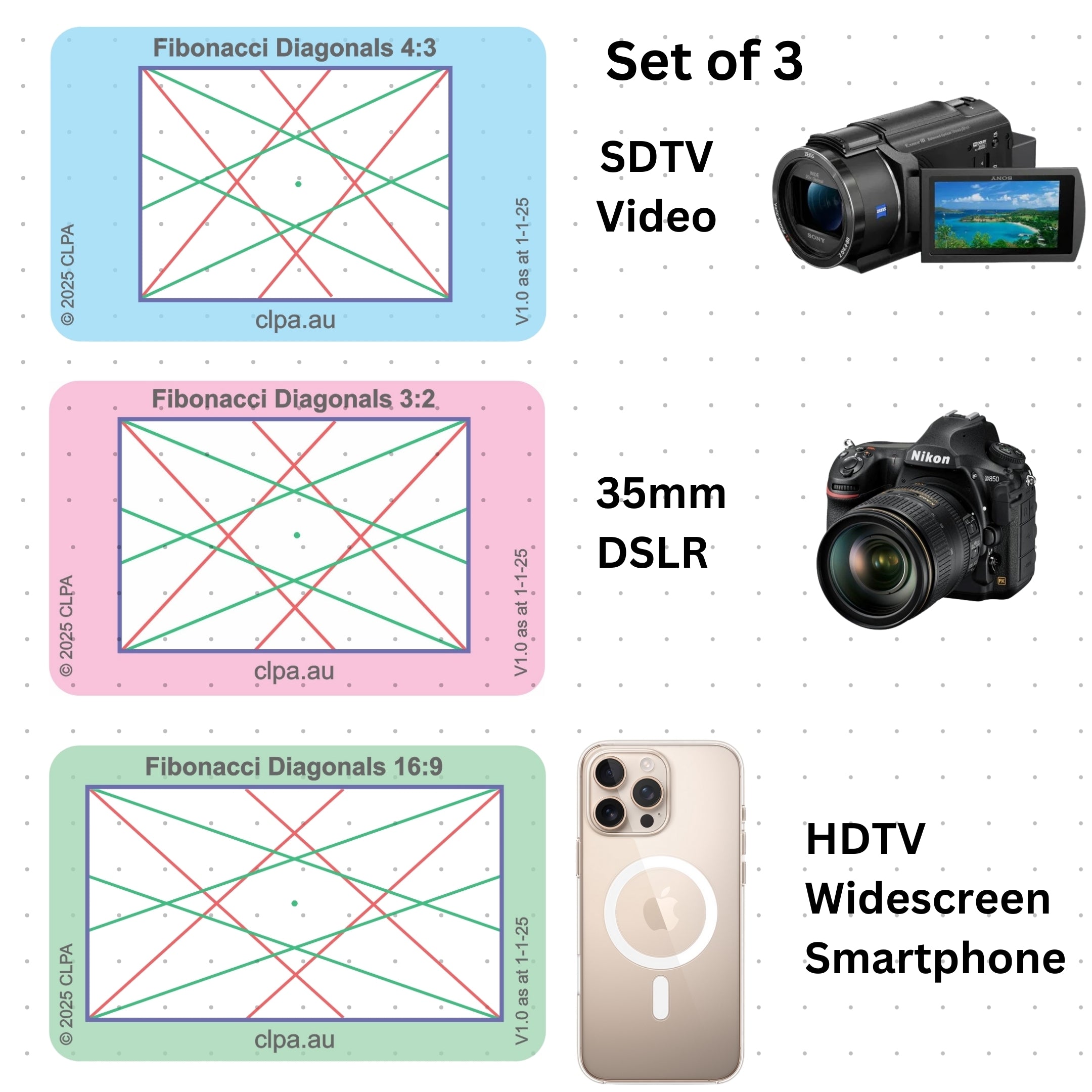 Fibonacci Diagonals Viewfinder in use — photographic composition viewfinder