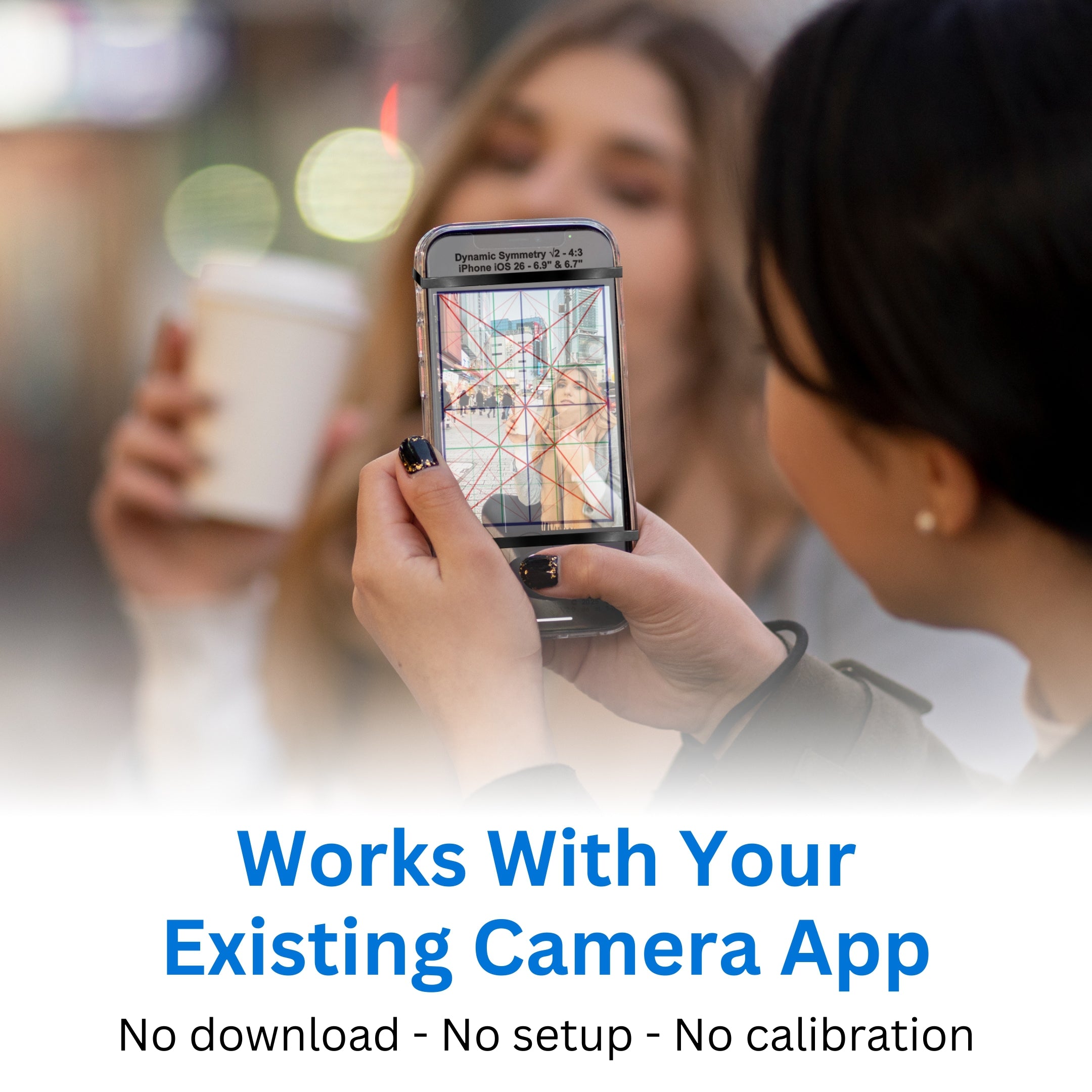 iPhone 6.1" to 6.3" iOS 18 Smartphone Composition Viewer for photographers, artists and filmmakers