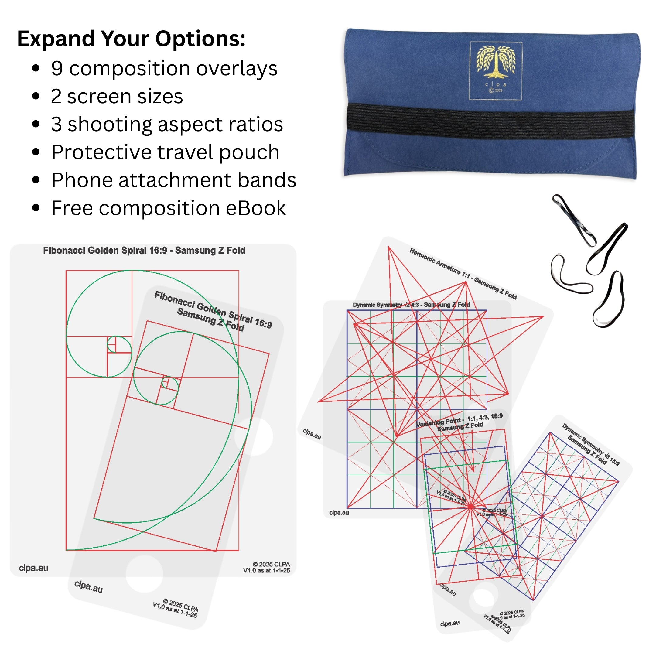 Samsung Z Fold Smartphone Composition Viewer in use — photographic composition viewfinder