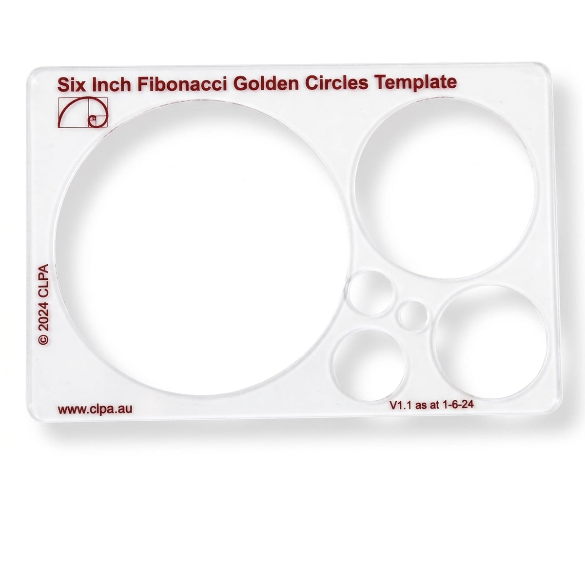 CLPA 6" Fibonacci Circle Stencil Template