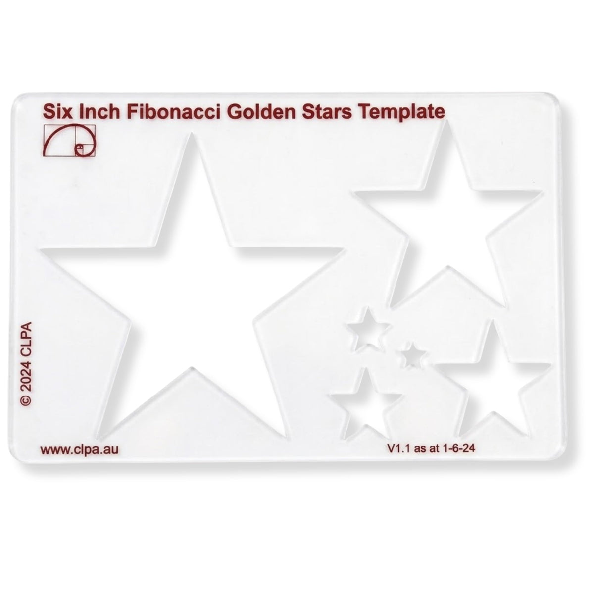 CLPA 6" Fibonacci Star Stencil Template