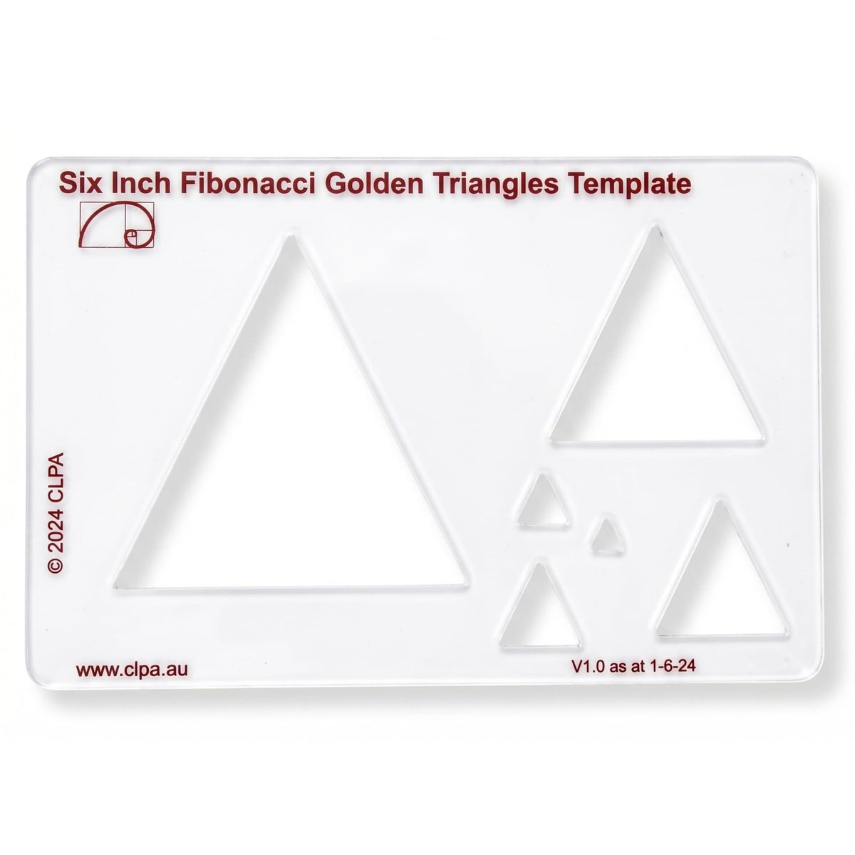 CLPA 6" Triangle Stencil Template — Golden Ratio