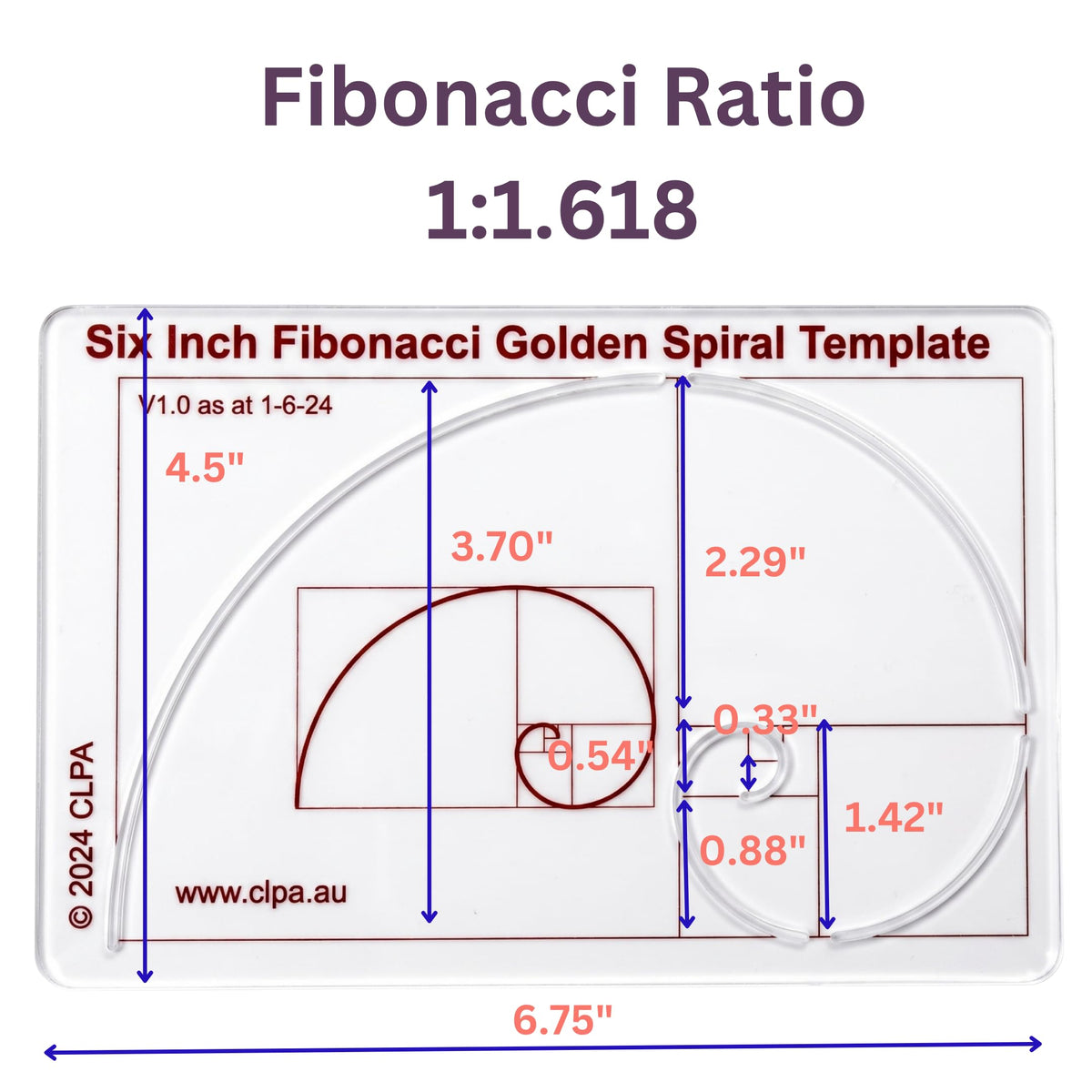 CLPA Fibonacci 2-Piece Set — 6" Square & Spiral