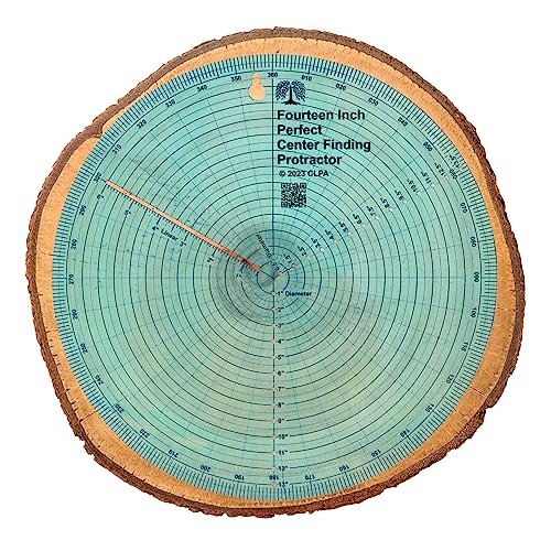 Imperial and Metric Center Finder & Protractor for Woodworking